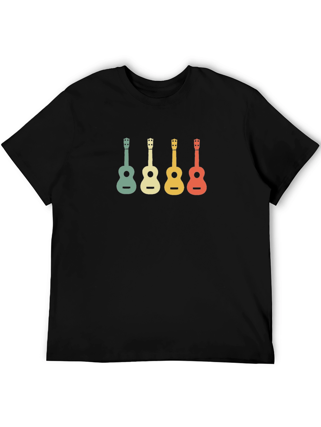 Black Retro Ukulele T-Shirt - Music Lover's Tee view 5