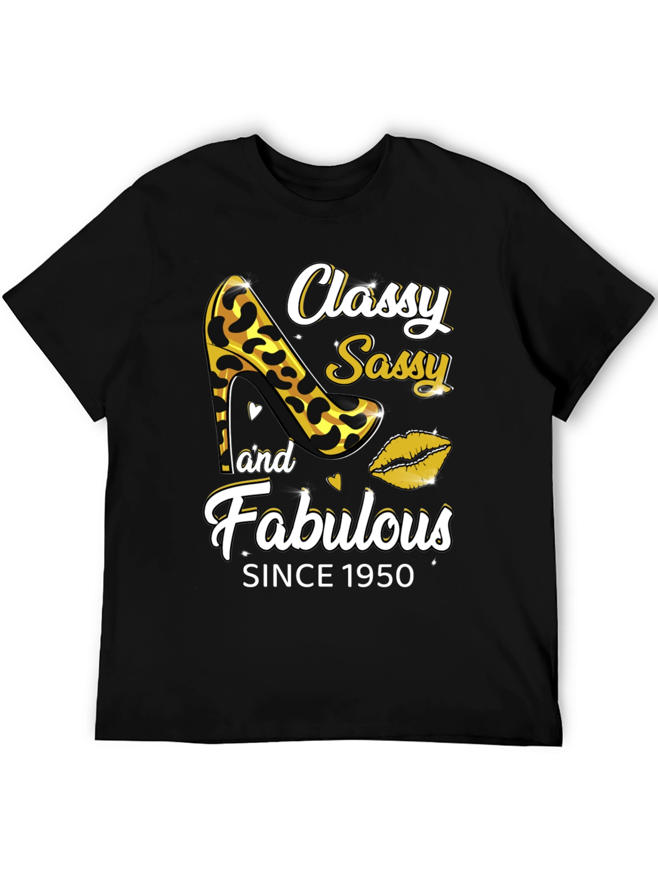 Black Classy Sassy Fabulous Since 1950 Graphic Tee view 5