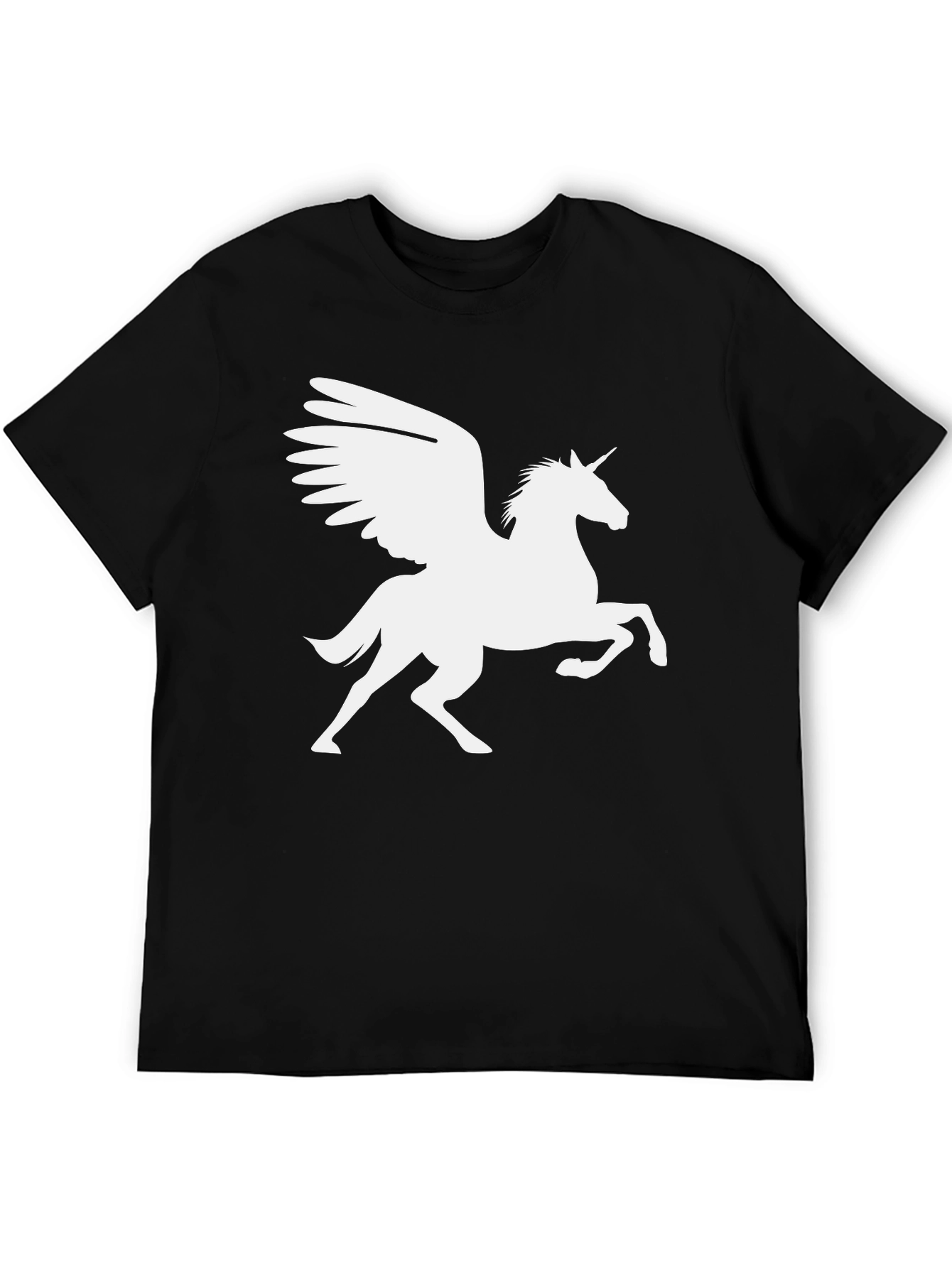 Black Black Unicorn Pegasus Graphic Tee view 5