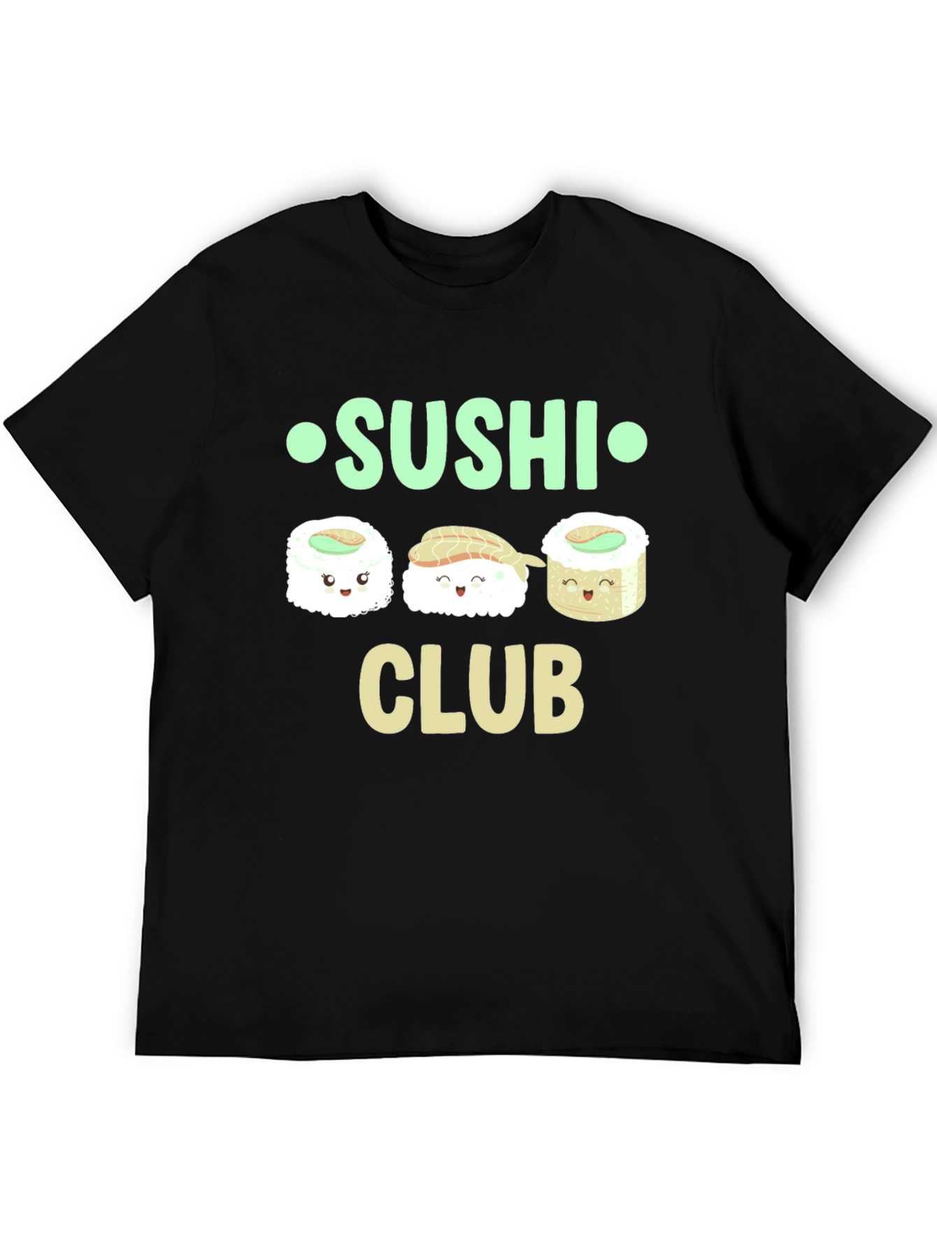 Black Sushi Club Graphic T-Shirt - Casual Cotton Tee view 5