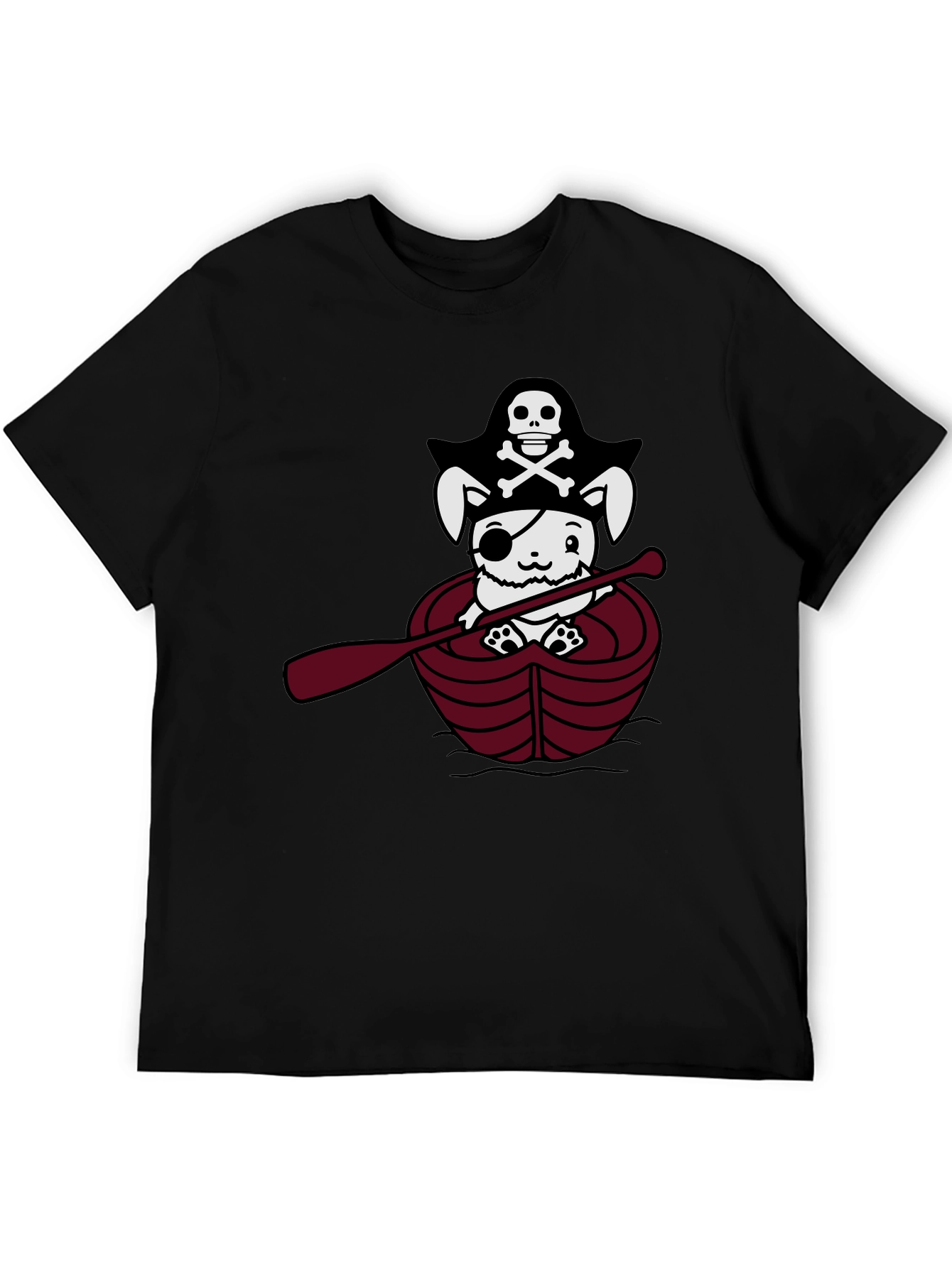 Black Pirate Bunny T-Shirt - Cute Nautical Tee view 5