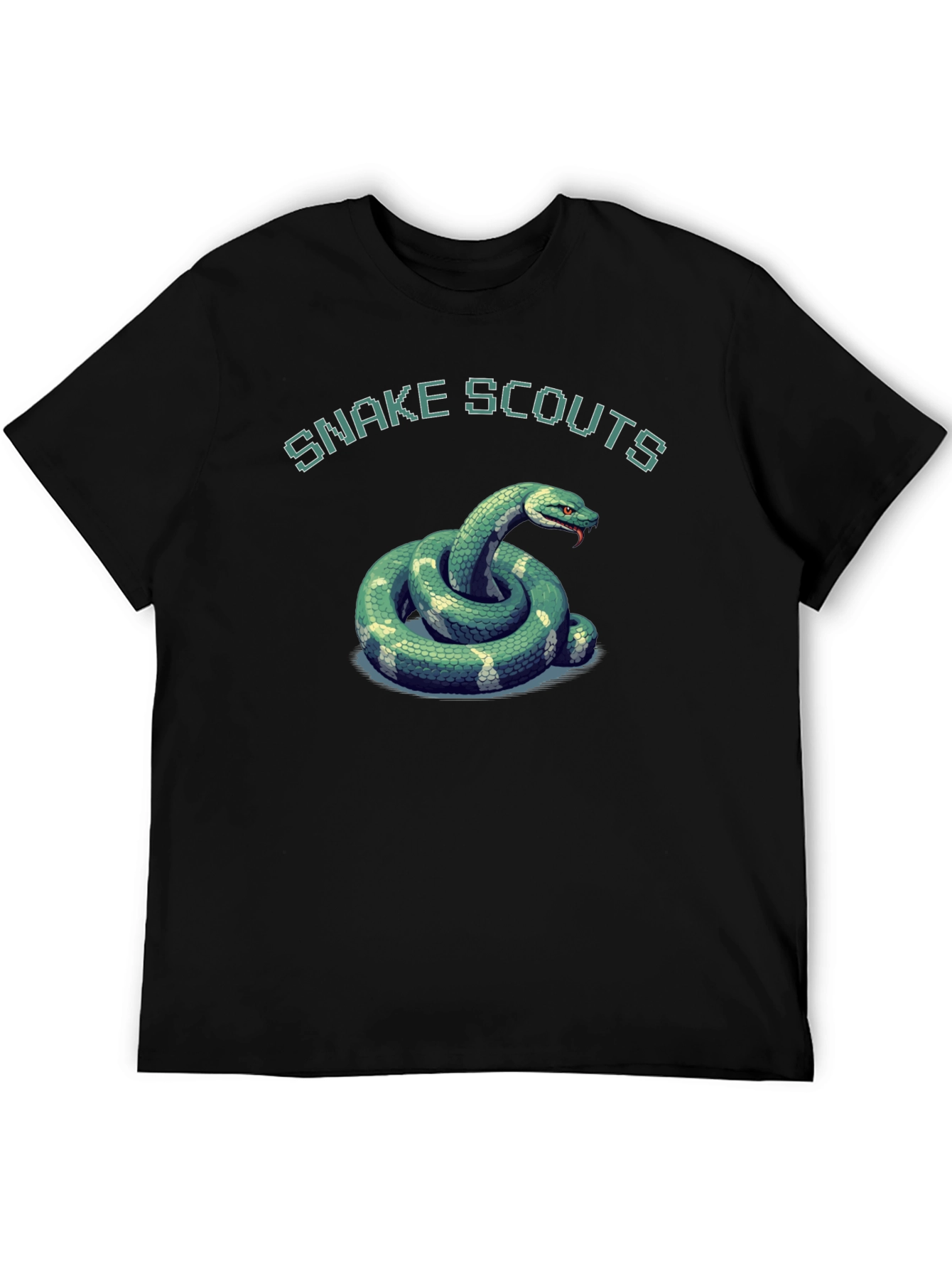 Black Snake Scouts Graphic T-Shirt - Black Cotton Tee view 5
