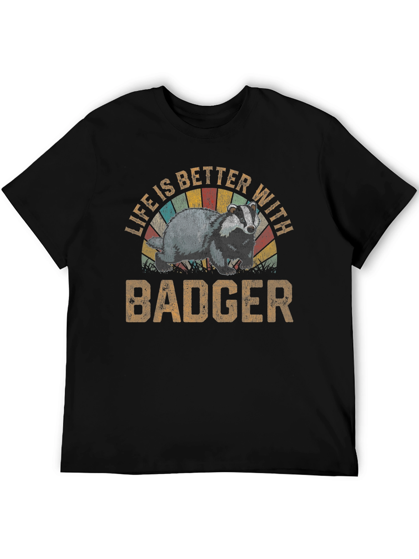 Black Life is Better with Badger T-Shirt view 5