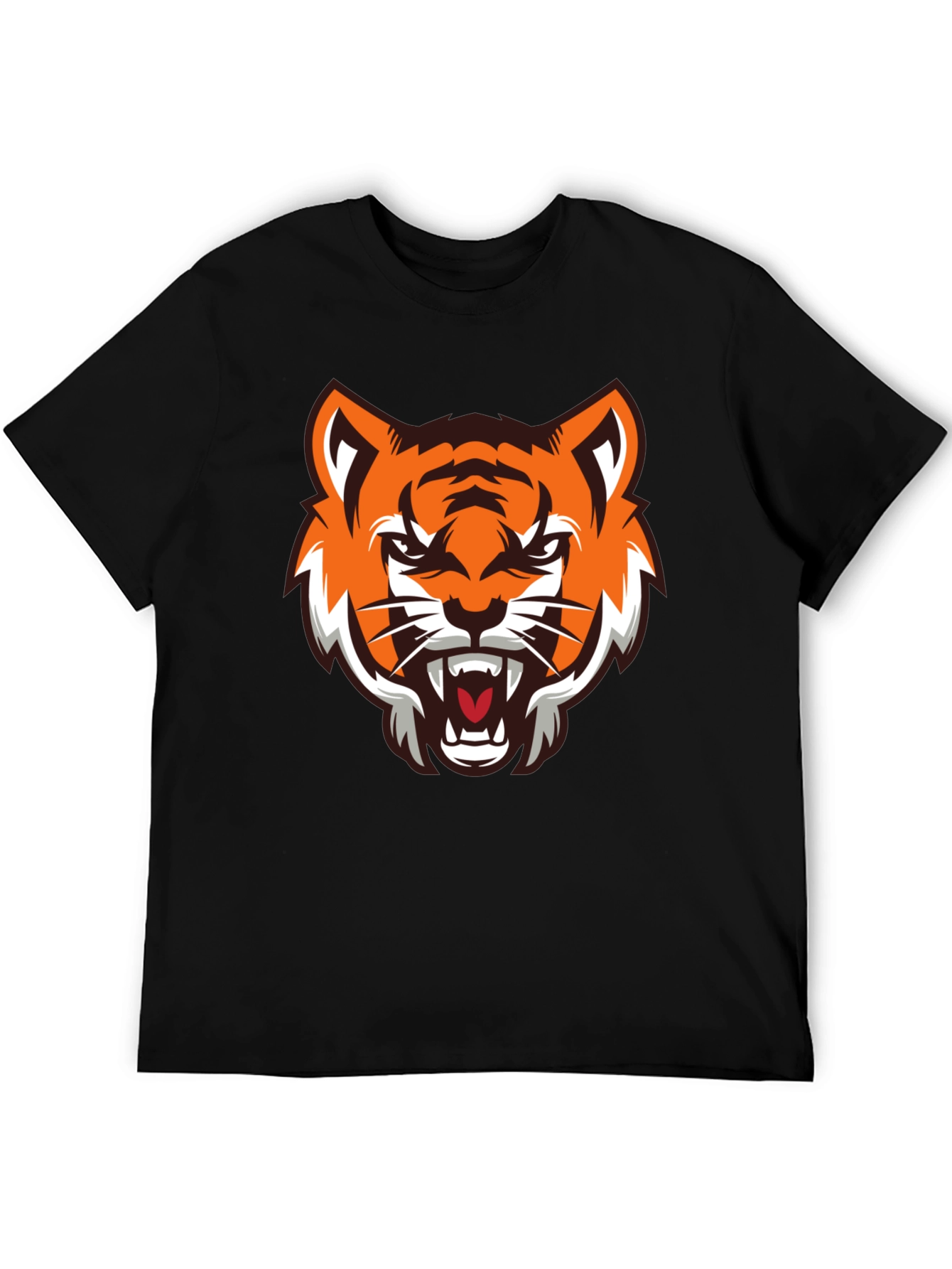 Black Tiger Graphic Black T-Shirt view 5