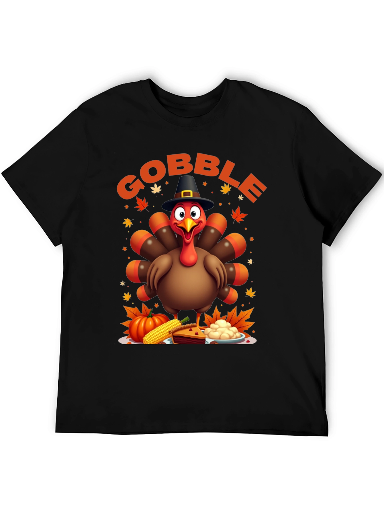 Black Gobble Thanksgiving T-Shirt view 5