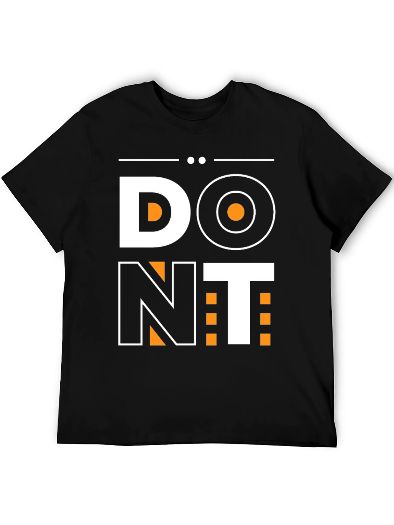 Black Bold "DO NT" Graphic Tee - Statement Shirt view 5