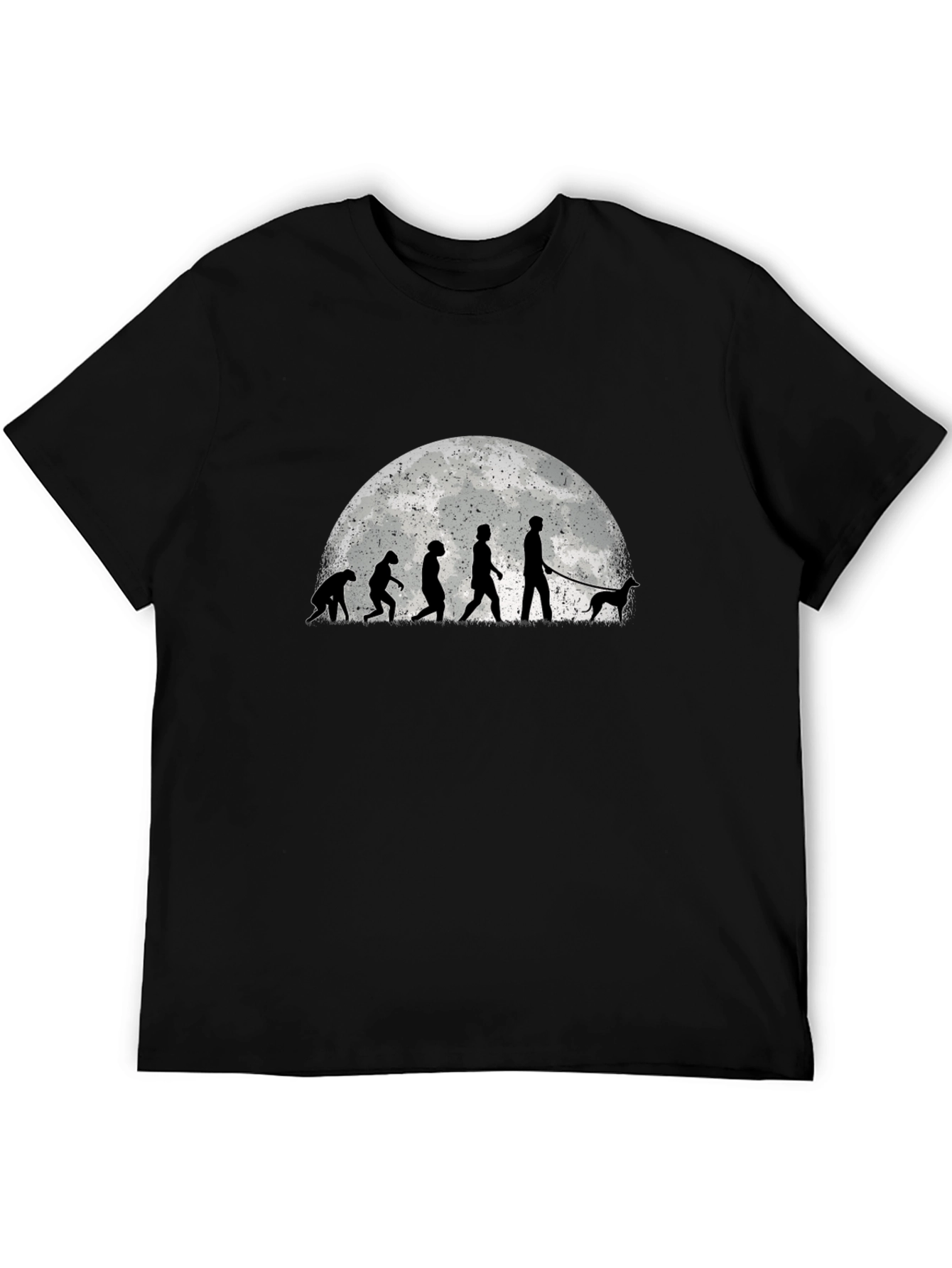 Black Evolution of Dog Walker T-Shirt view 5