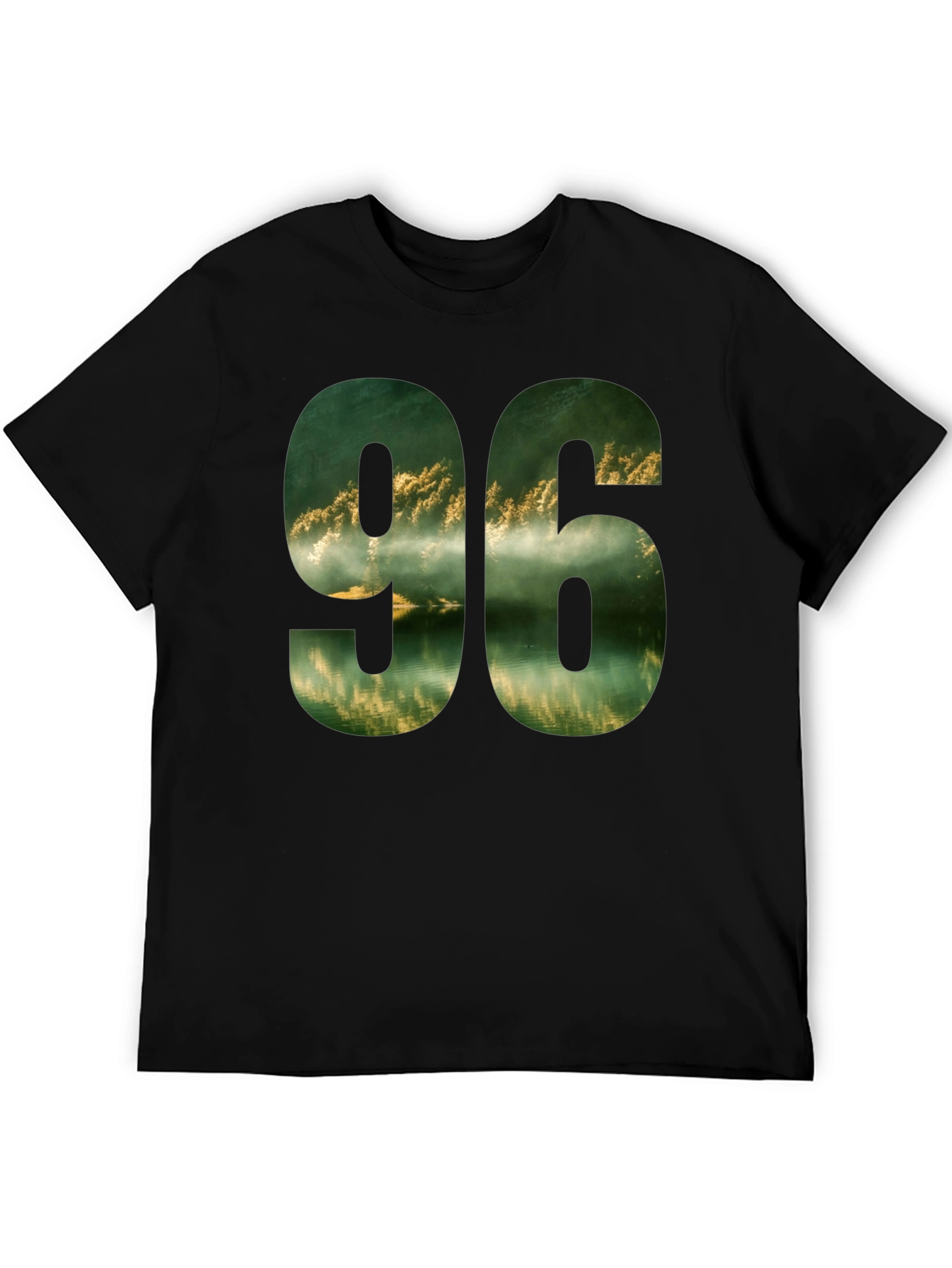 Black Nature 96 Graphic Tee - Black Crew Neck view 5