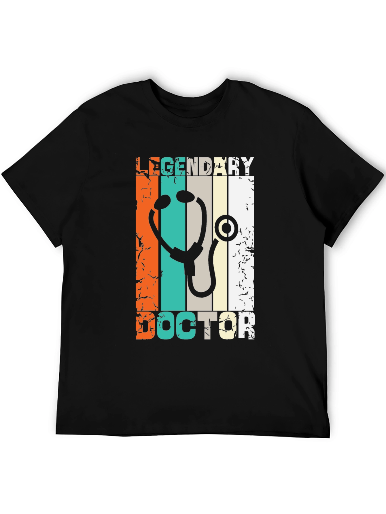 Black Legendary Doctor T-Shirt - Vintage Style view 5