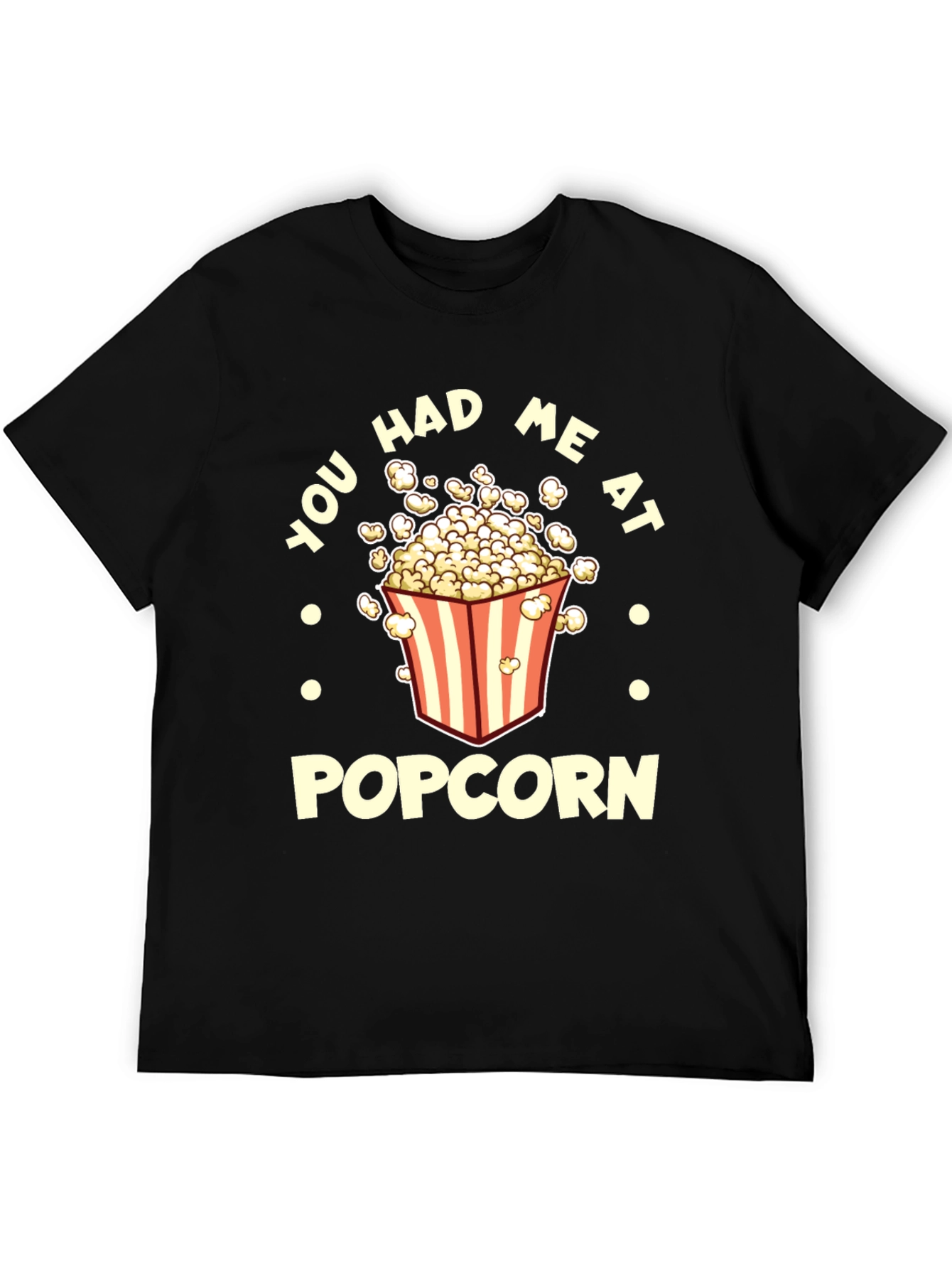 Black You Had Me At Popcorn Graphic T-Shirt view 5