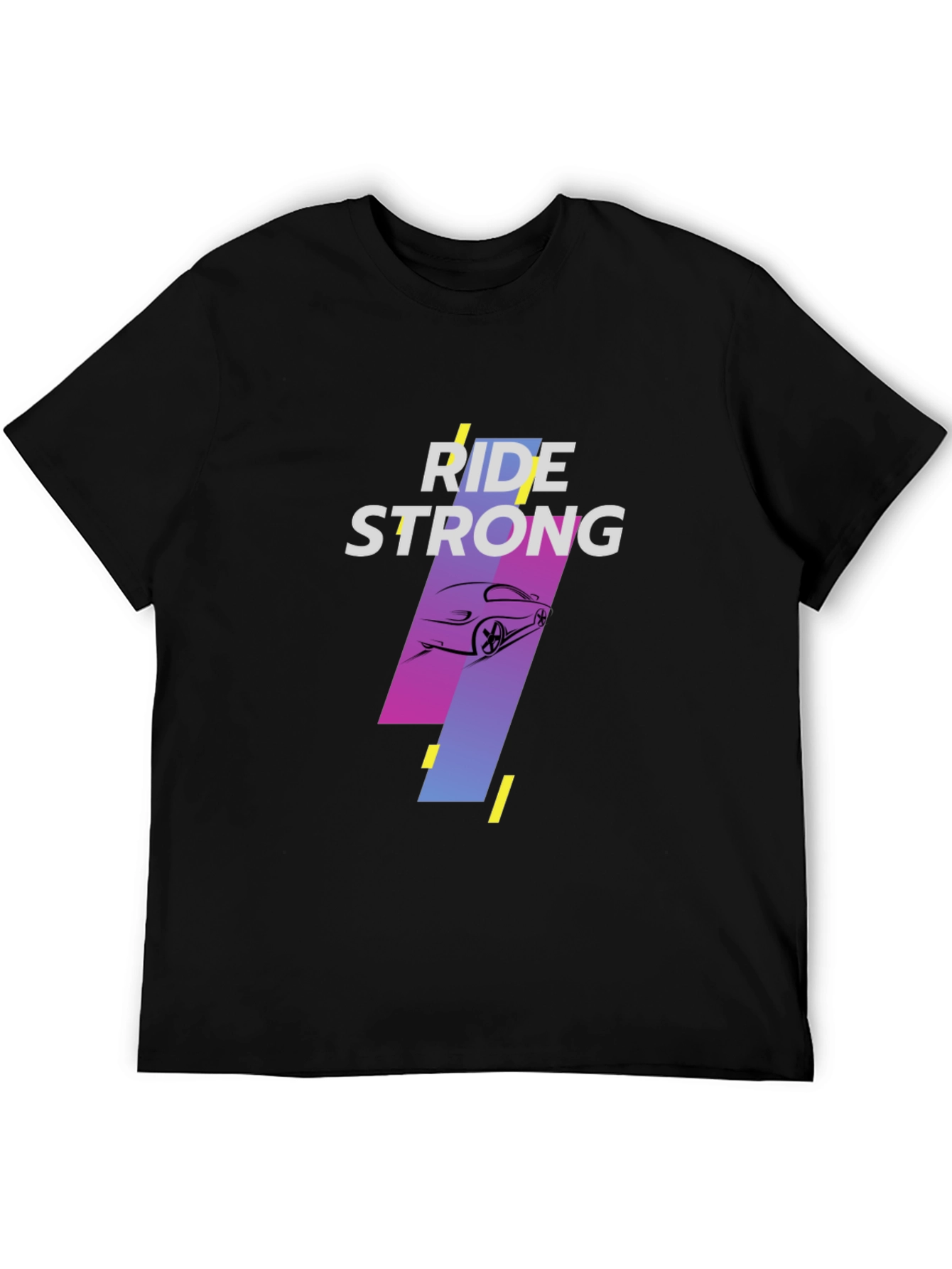 Black Ride Strong Black Graphic Tee view 5