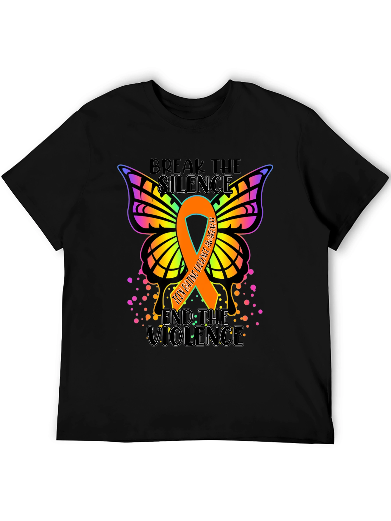 Black Teen Dating Violence Awareness T-Shirt view 5