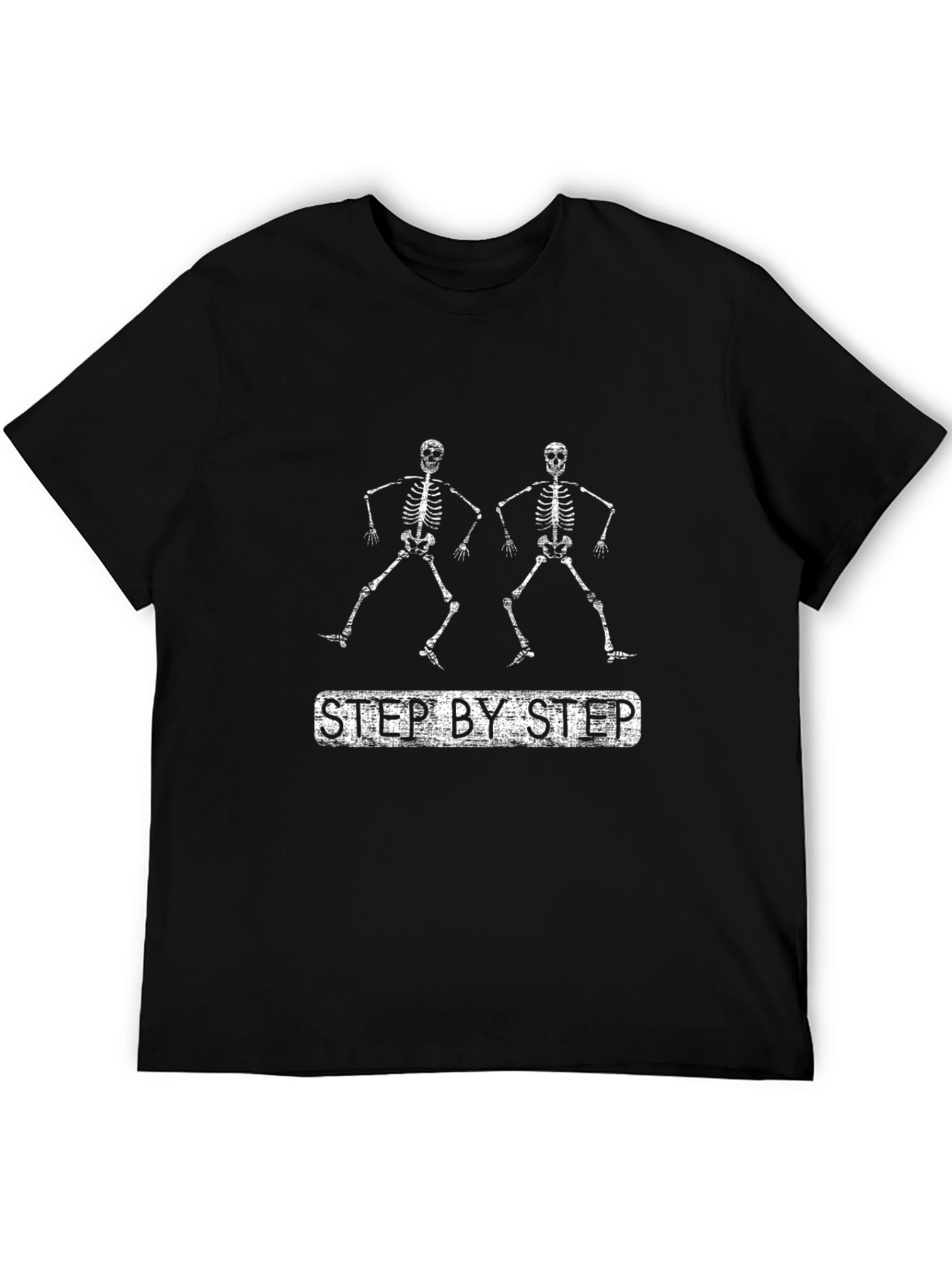 Black Step by Step Skeleton Dance T-Shirt view 5