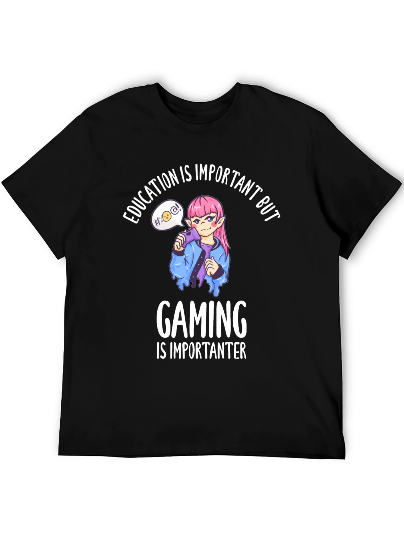 Black Gaming is Importanter T-Shirt view 5