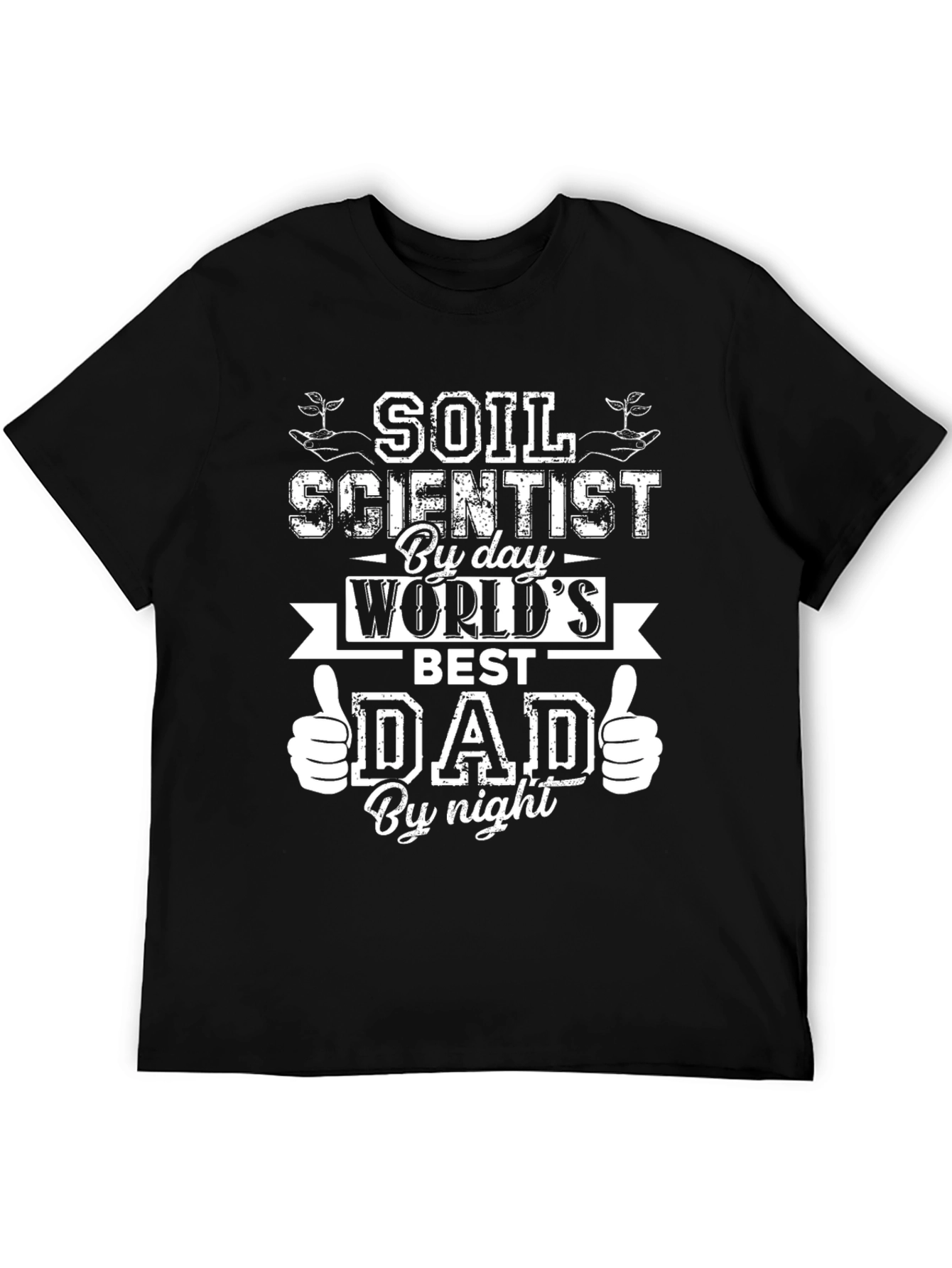 Black Soil Scientist World's Best Dad T-Shirt view 5