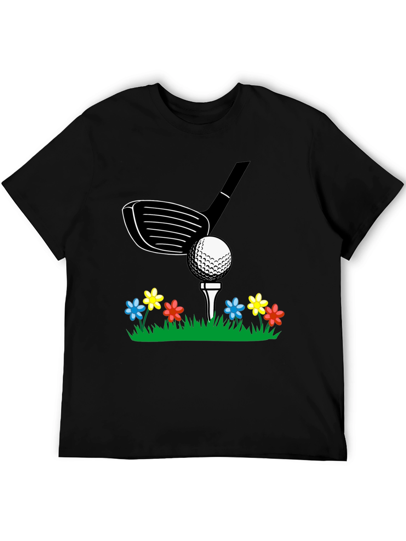 Golf Club & Flowers Graphic Tee - 5