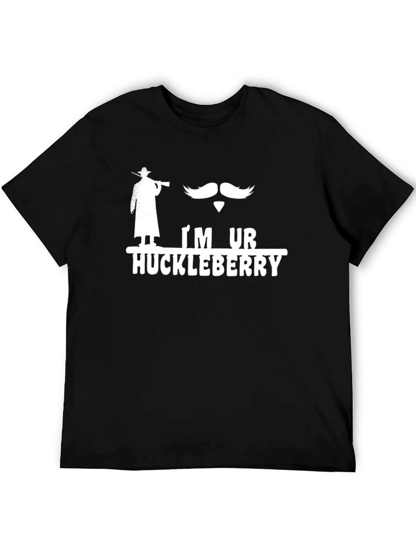 Black I'm Ur Huckleberry T-Shirt - Western Style view 5