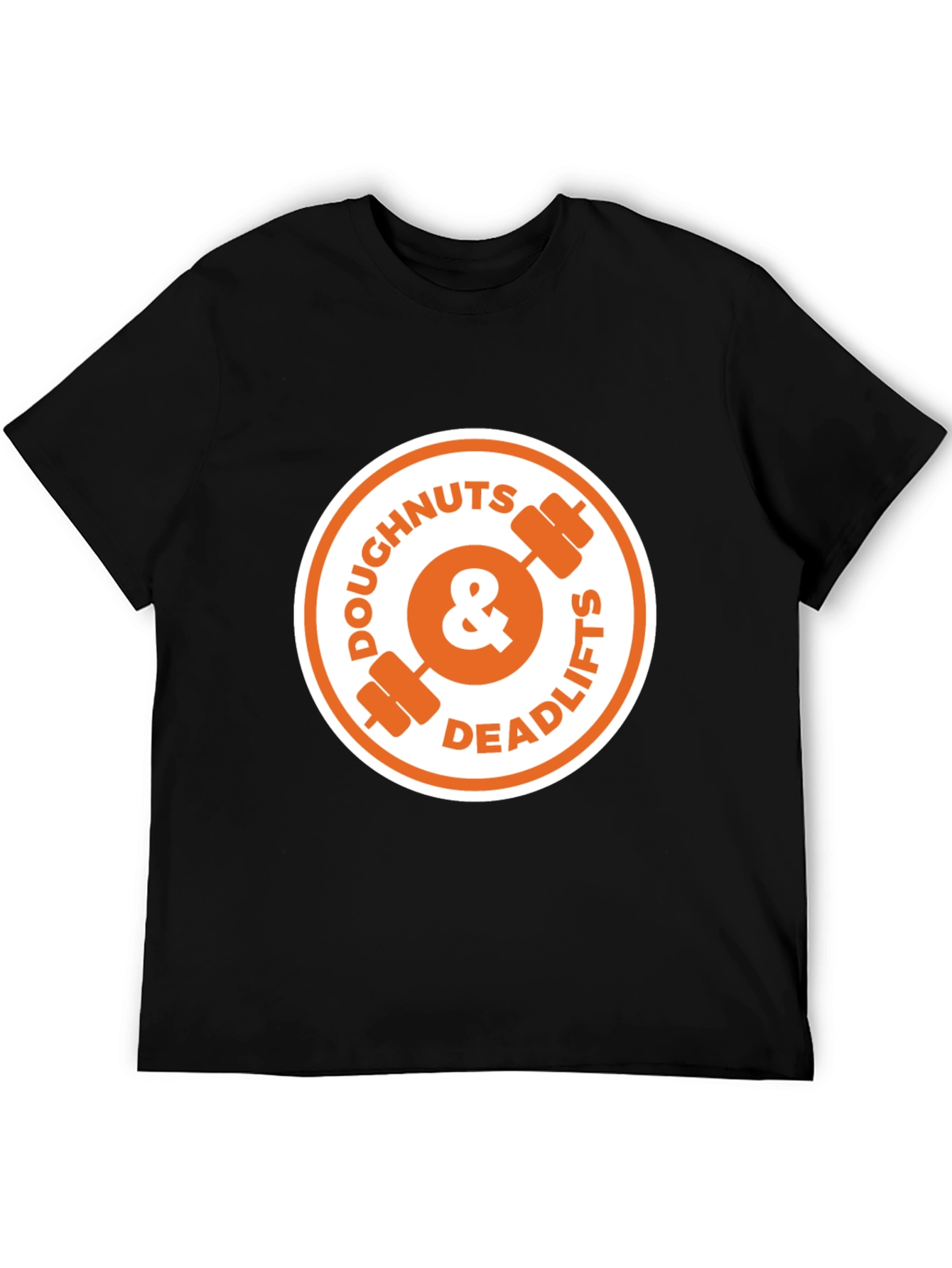 Black Doughnuts & Deadlifts Graphic Tee - Black view 5
