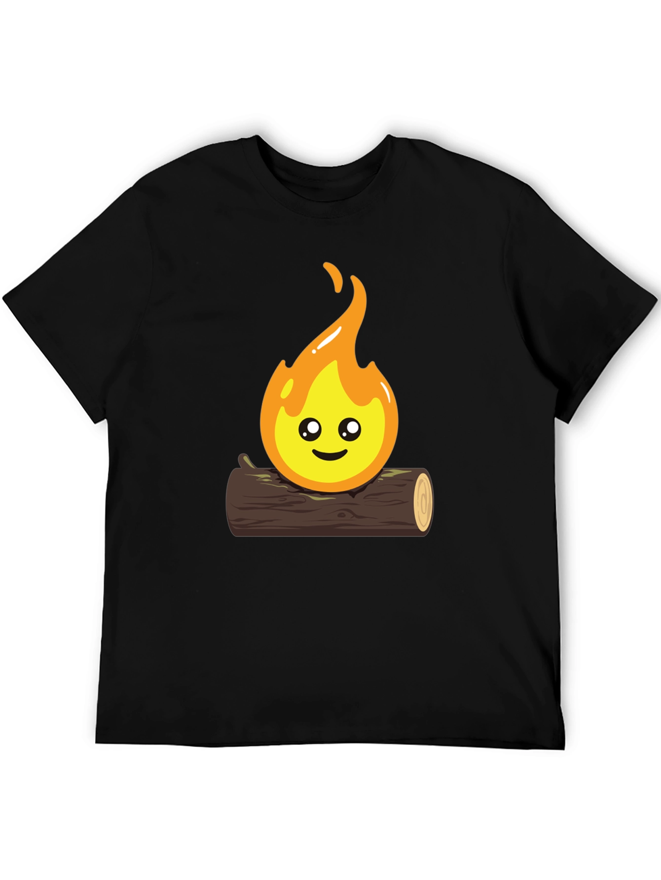 Black Cute Campfire Graphic T-Shirt - Black view 5