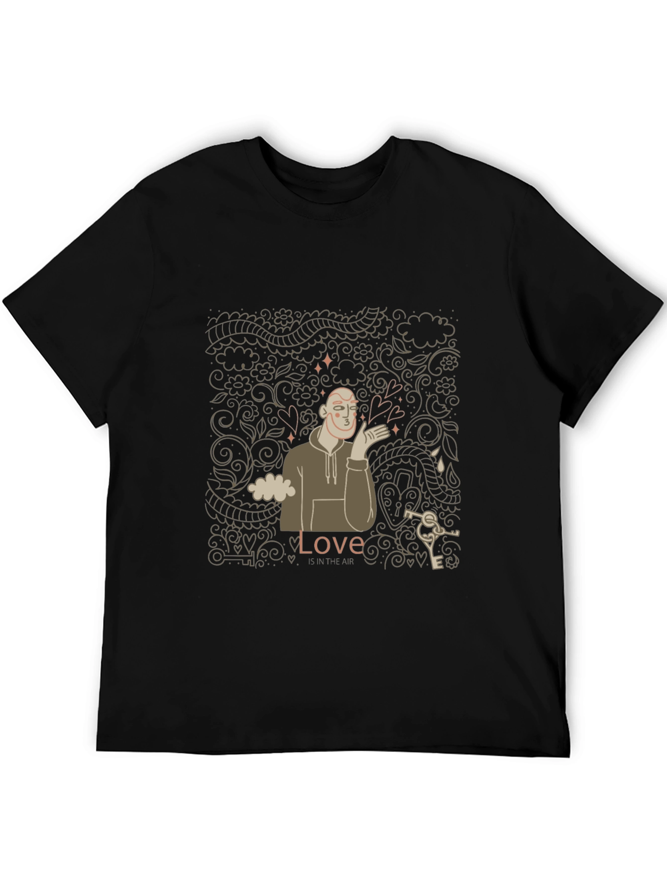 Black Love is in the Air Graphic T-Shirt view 5