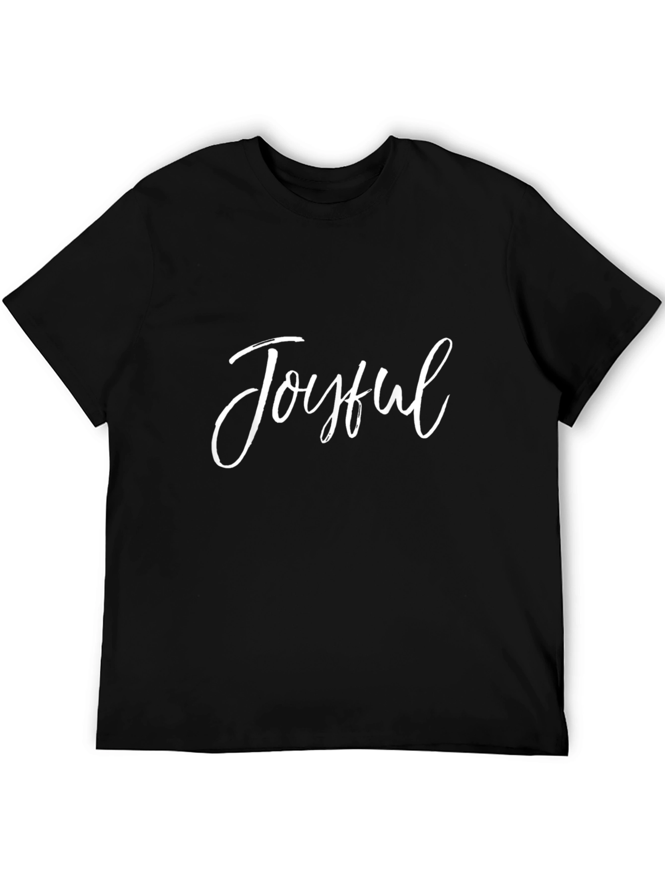 Black Joyful Graphic Tee - Stylish Unisex Black T-Shirt view 5