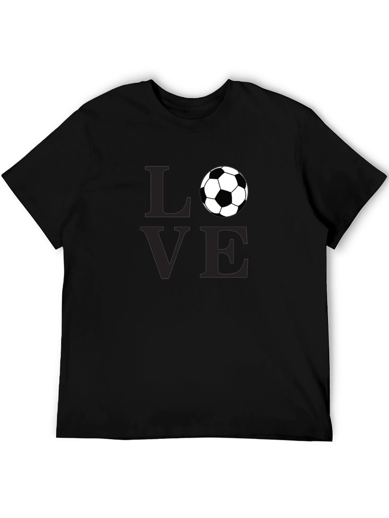 Black Love Soccer Graphic T-Shirt view 5