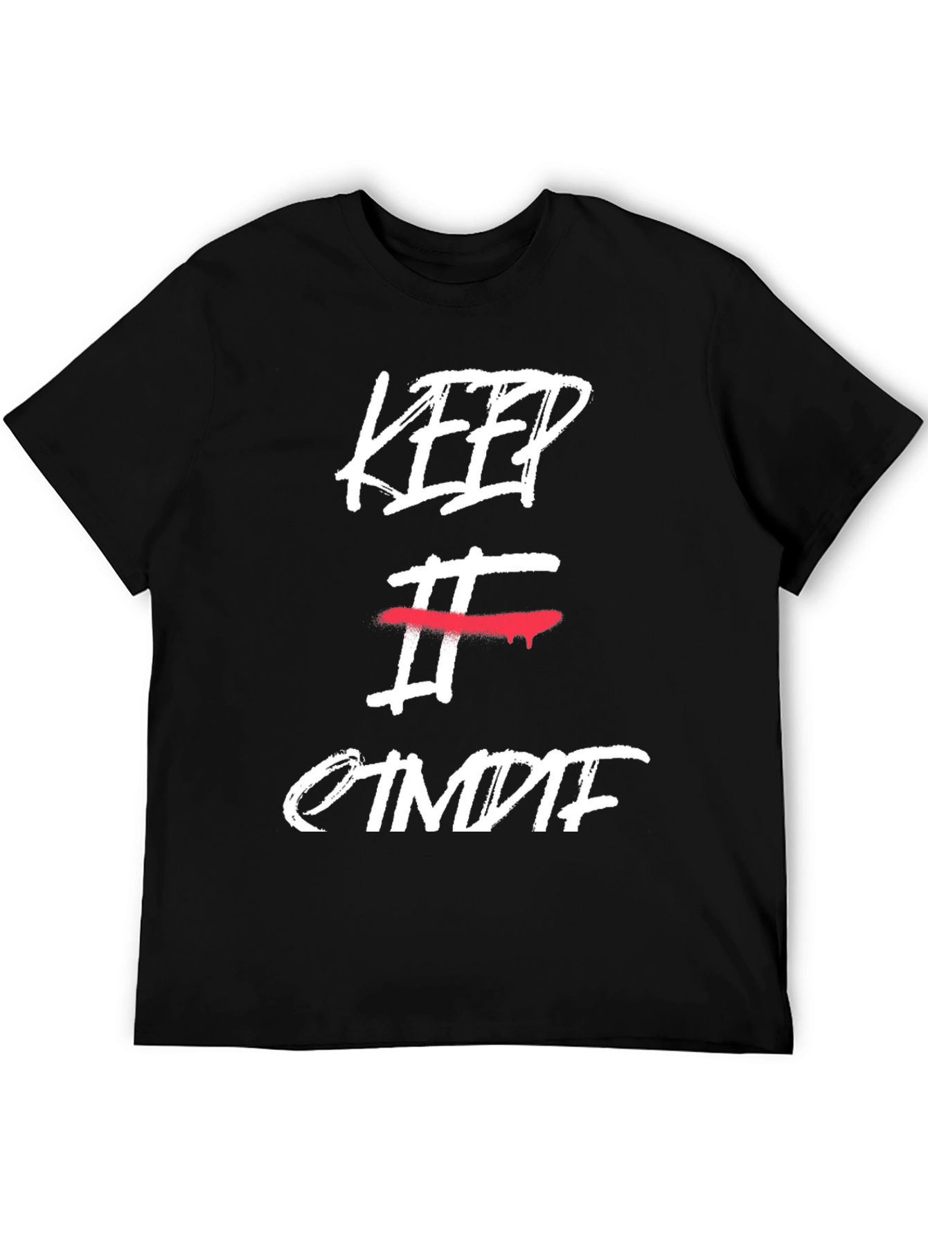 Black Keep It OTMDF T-Shirt - Stylish Graphic Tee view 5