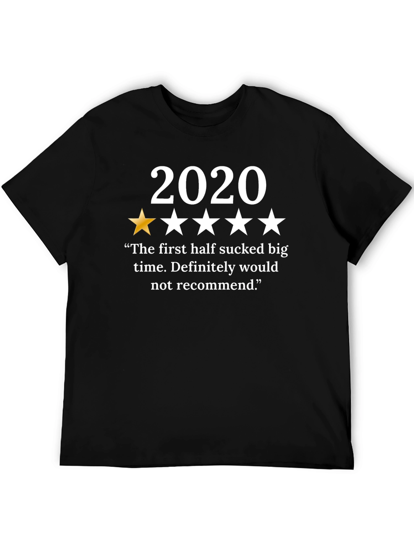 Black 2020 One-Star Review Graphic T-Shirt view 5