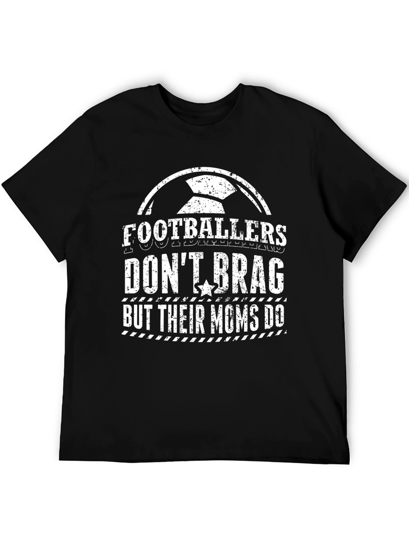 Black Footballer's Mom T-Shirt - Funny Sports Tee view 5