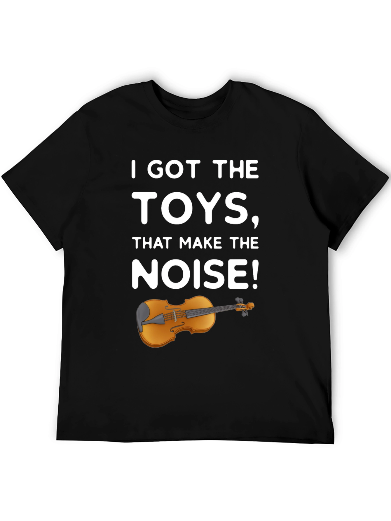 Black I Got The Toys Violin Black T-Shirt view 5