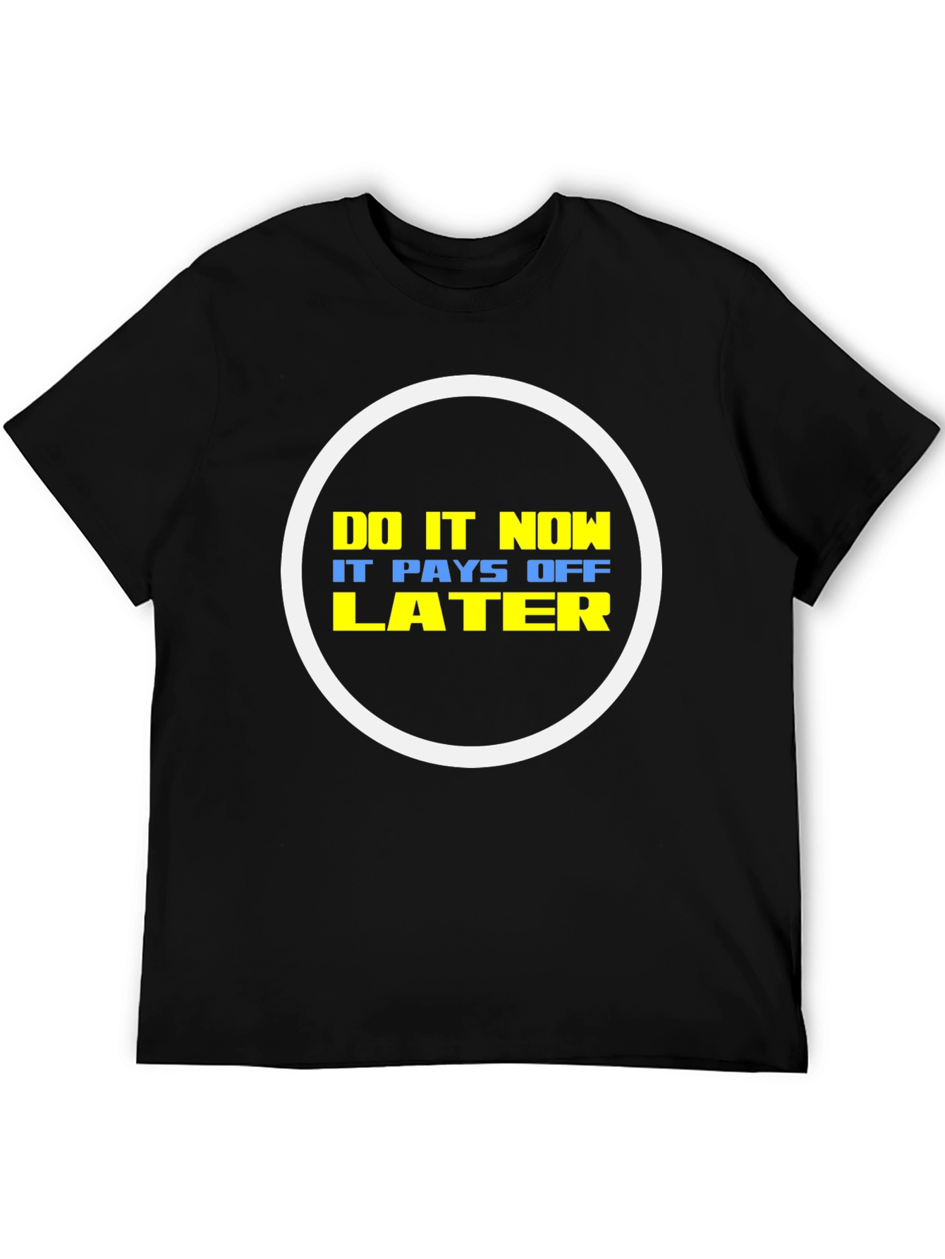 Black Motivational Graphic T-Shirt - Do It Now view 5