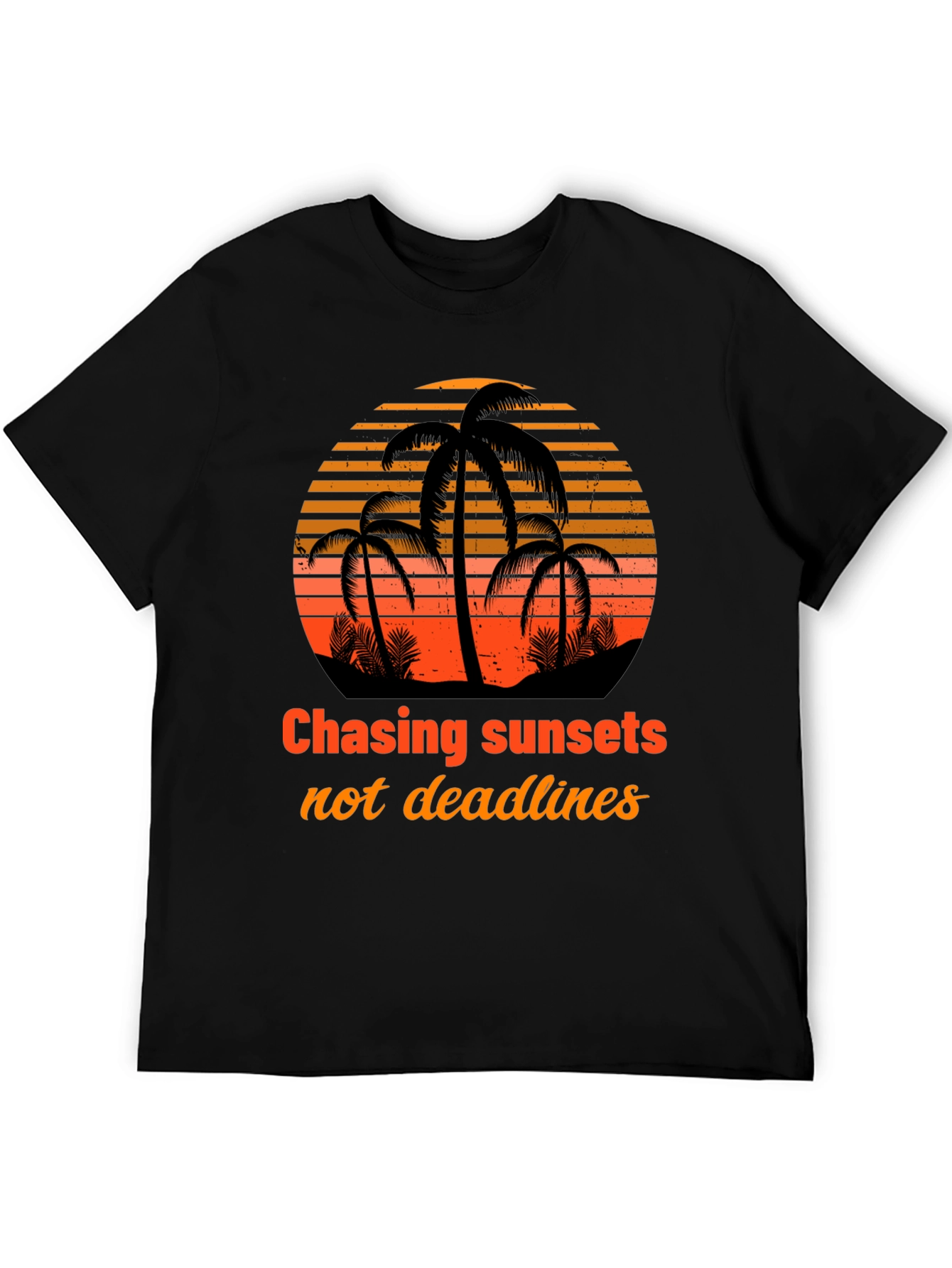 Black Chasing Sunsets T-Shirt - Tropical Design view 5