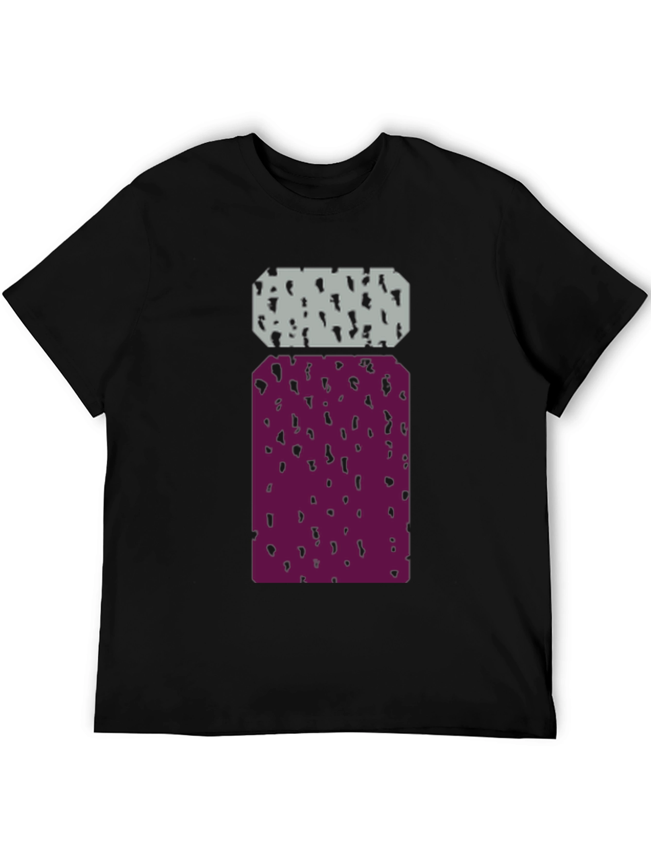 Black Abstract Patterned T-Shirt view 5