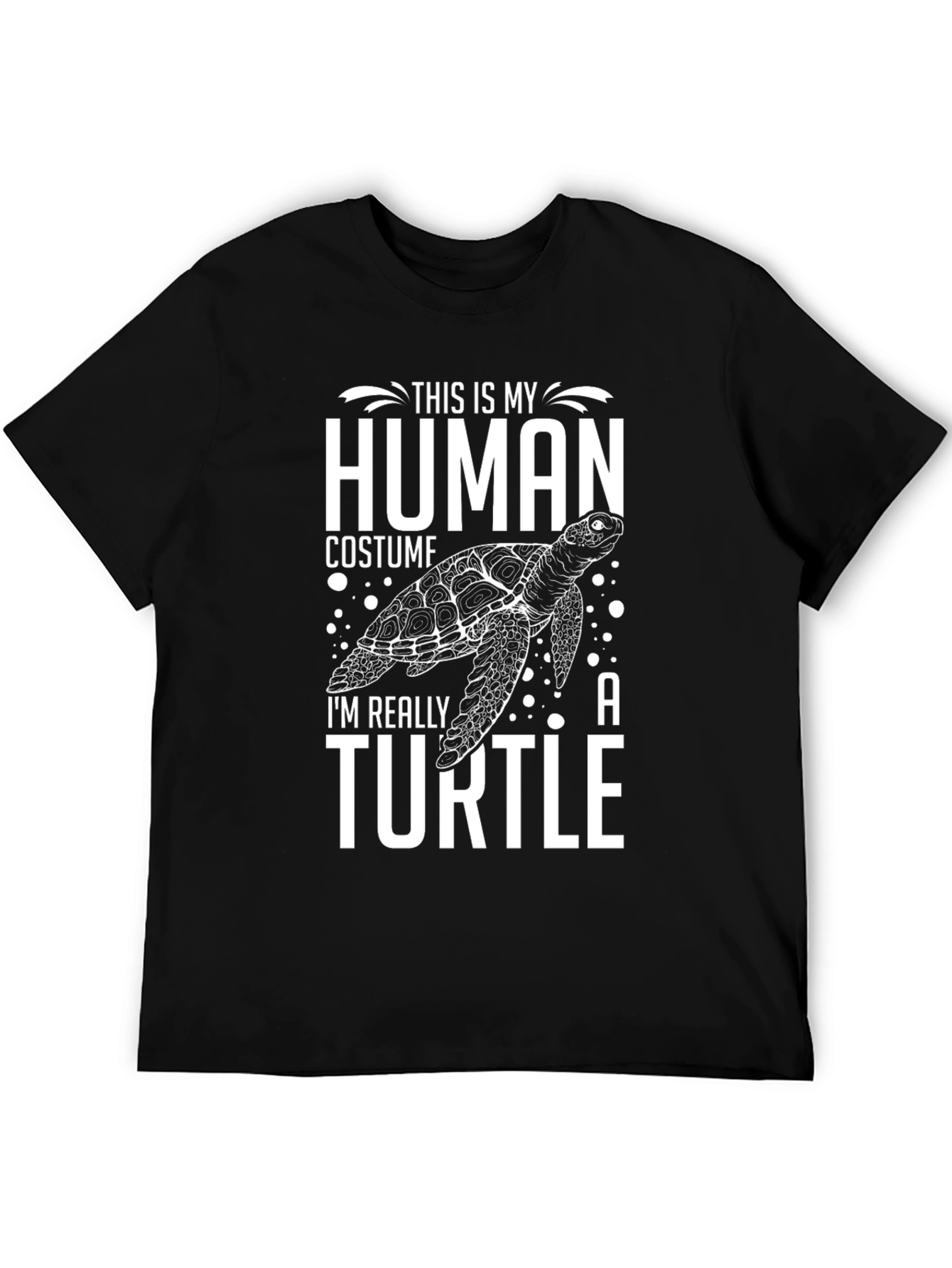 Black Human Costume Turtle T-Shirt view 5