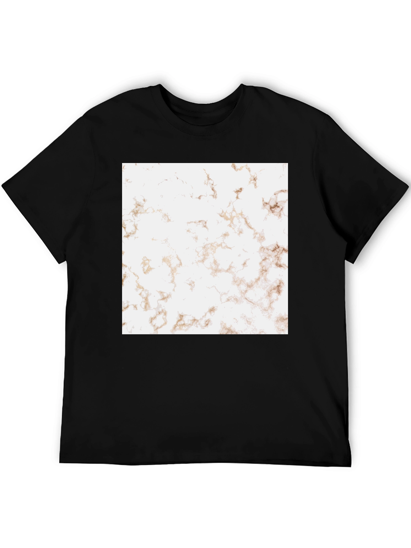 Black Marble Graphic Black T-Shirt view 5