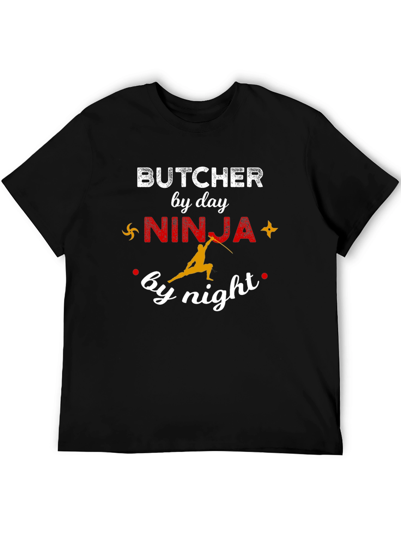 Black Butcher by Day, Ninja by Night Graphic Tee view 5