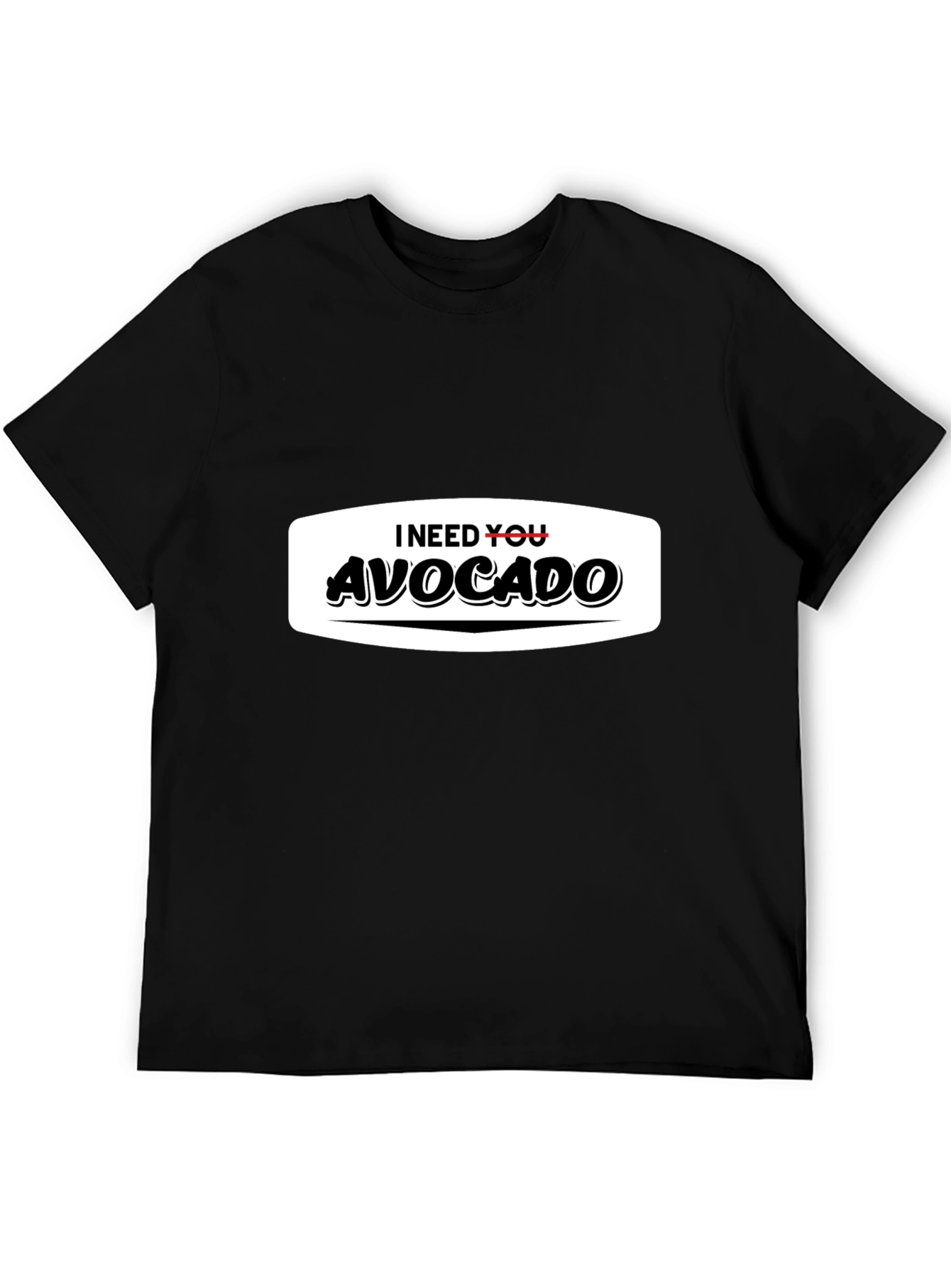 Black I Need You Avocado Funny Graphic T-Shirt view 5