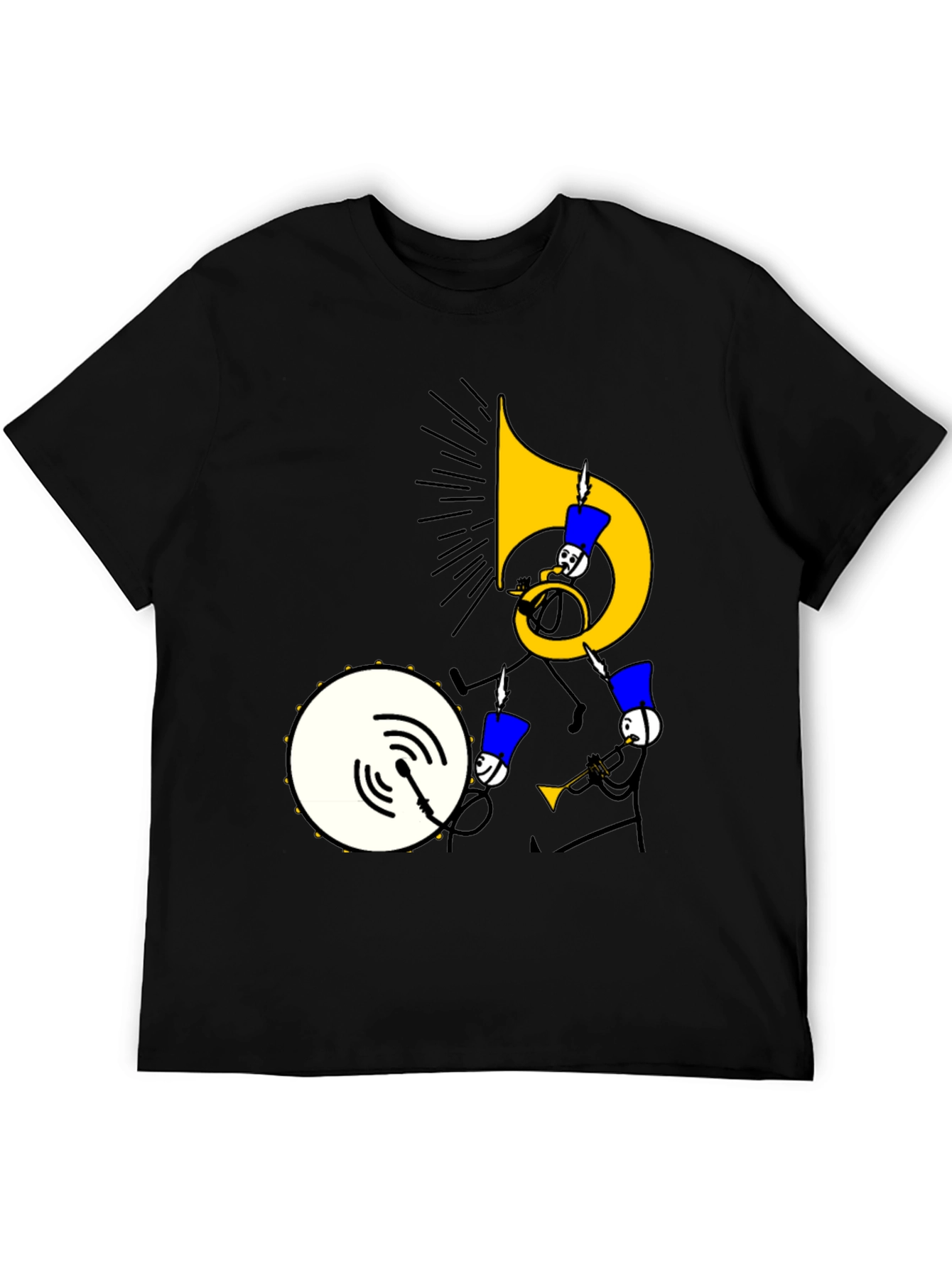 Black Musical Marching Band Graphic Tee view 5