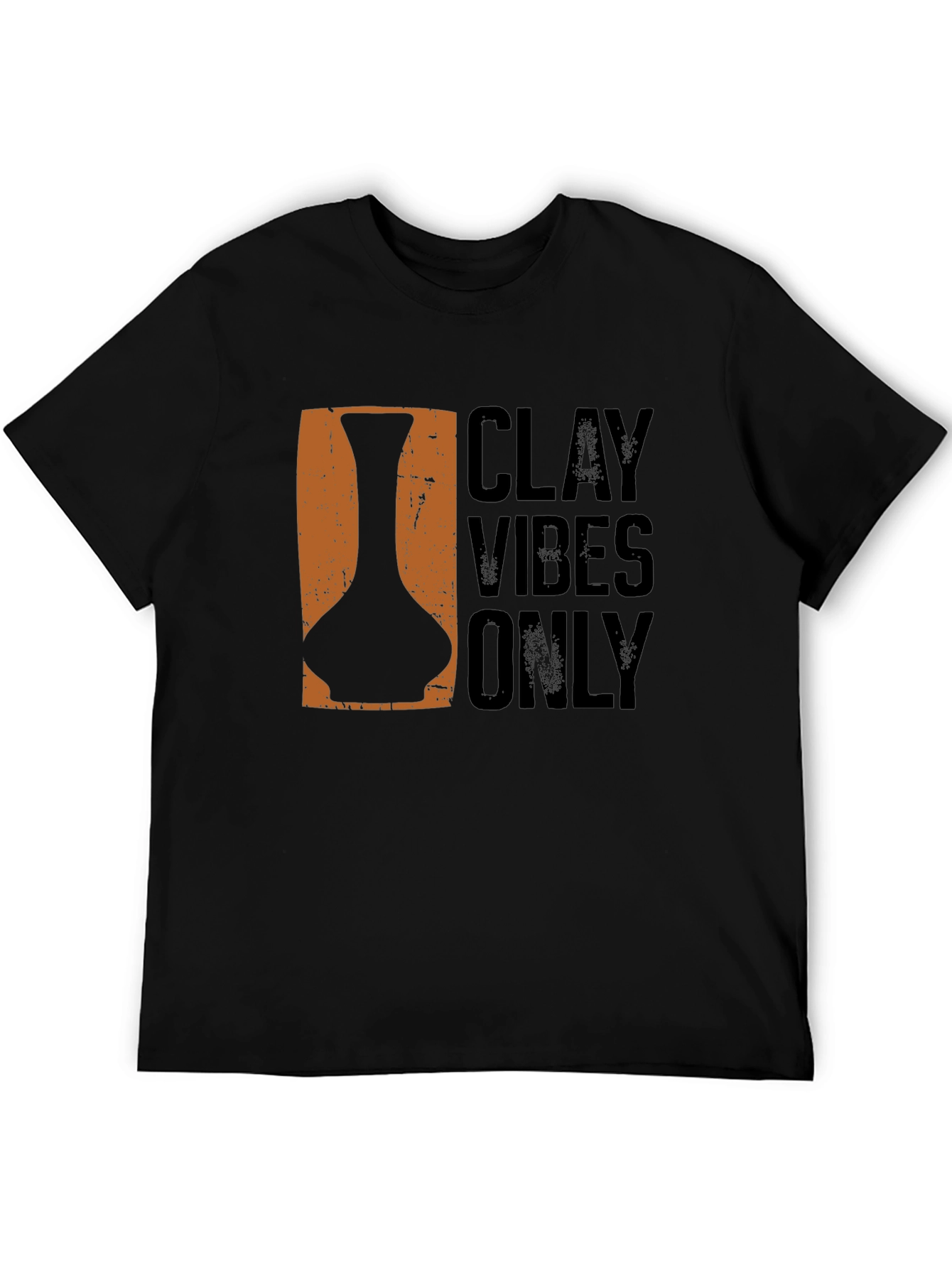 Black Clay Vibes Only Graphic T-Shirt view 5