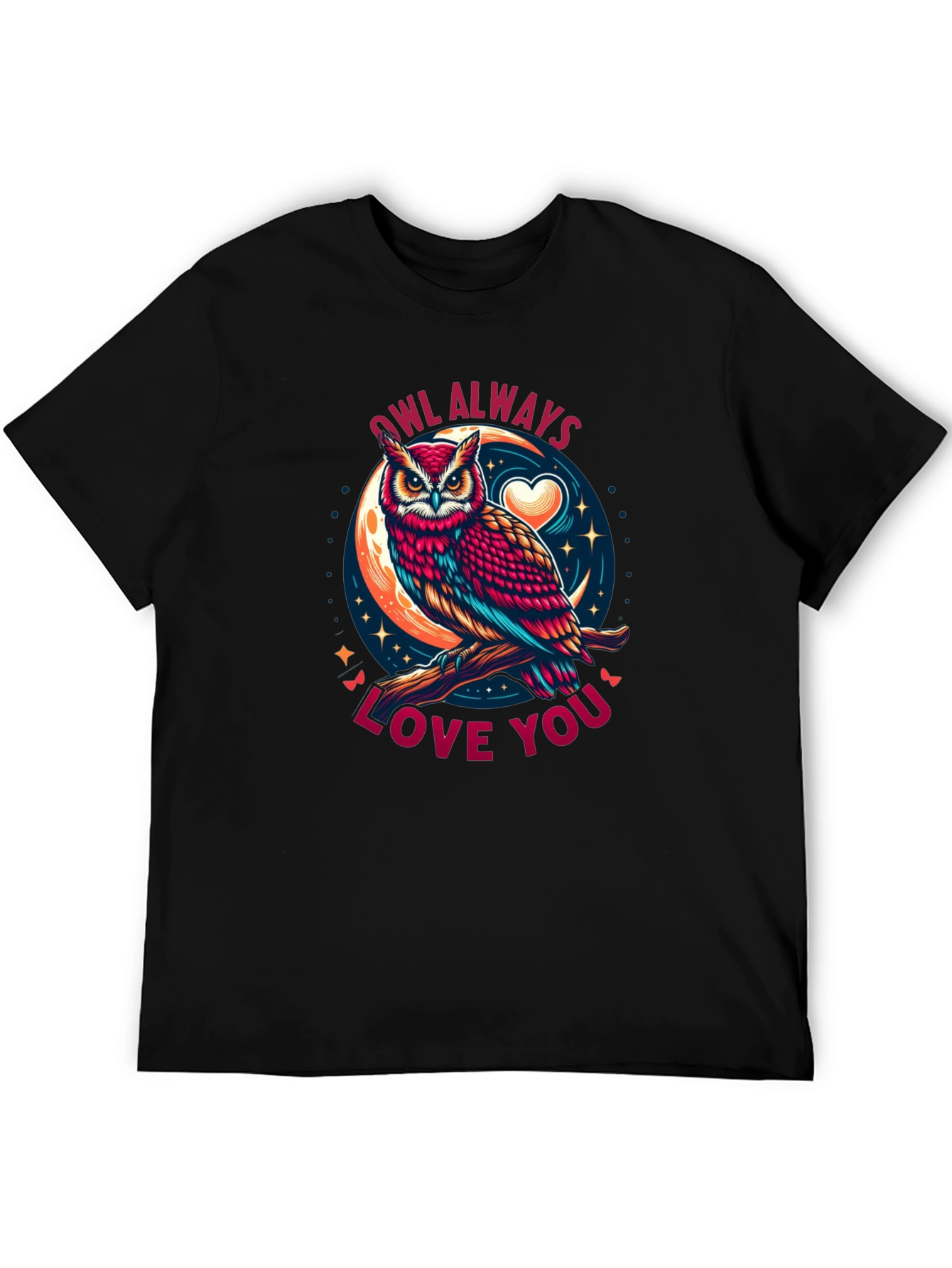 Black Owl Always Love You Graphic Tee view 5