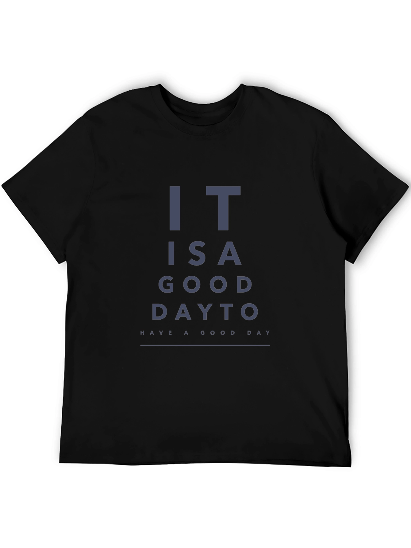 Black Humorous 'Good Day' Eye Chart Graphic Tee view 5