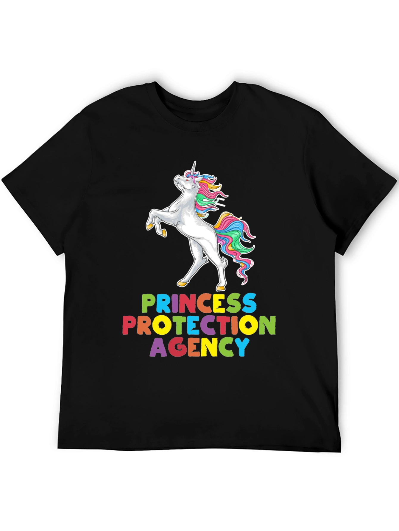 Black Princess Protection Agency Unicorn Graphic Tee view 5