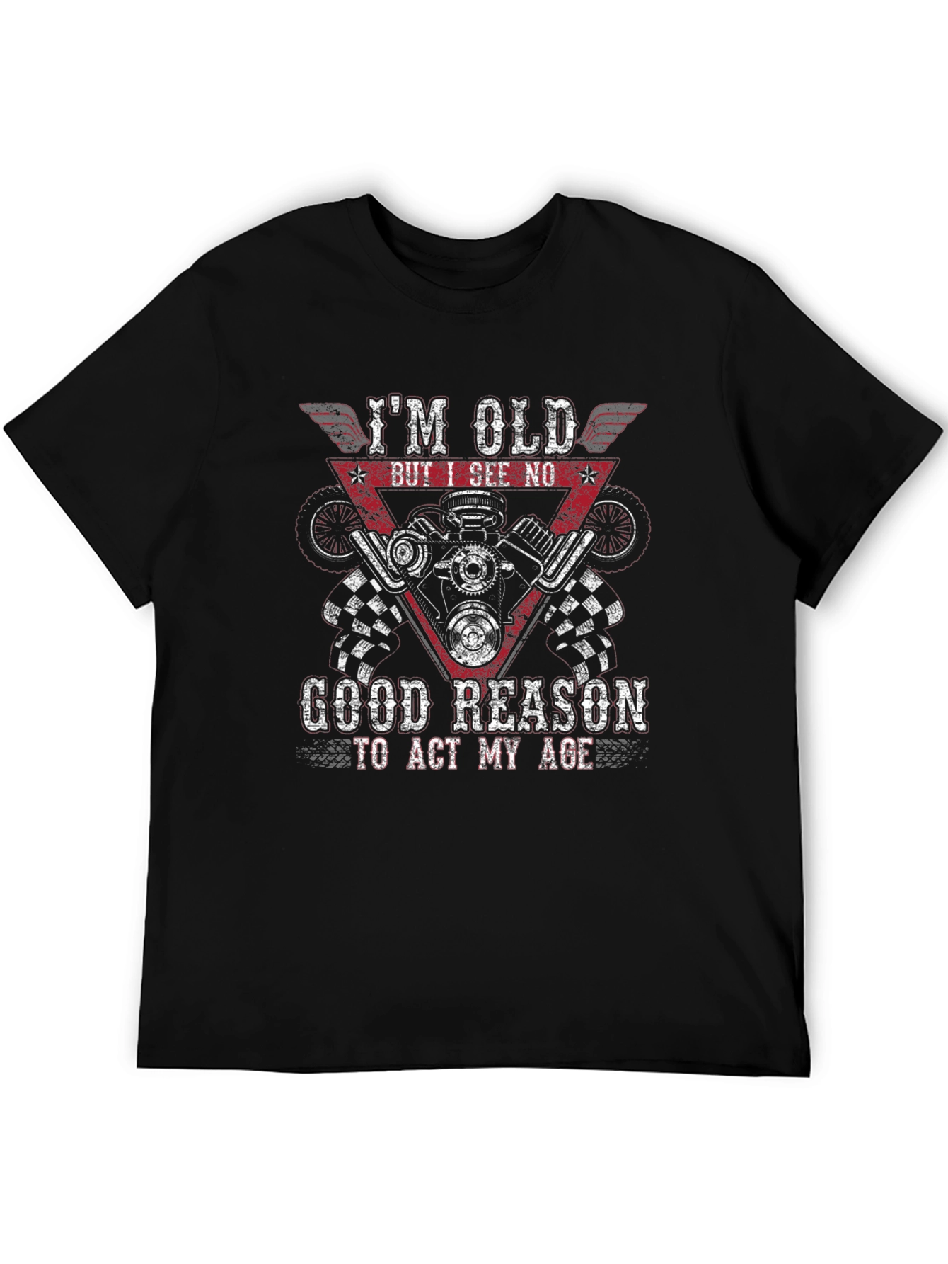 Black I'm Old But I See No Good Reason T-Shirt view 5