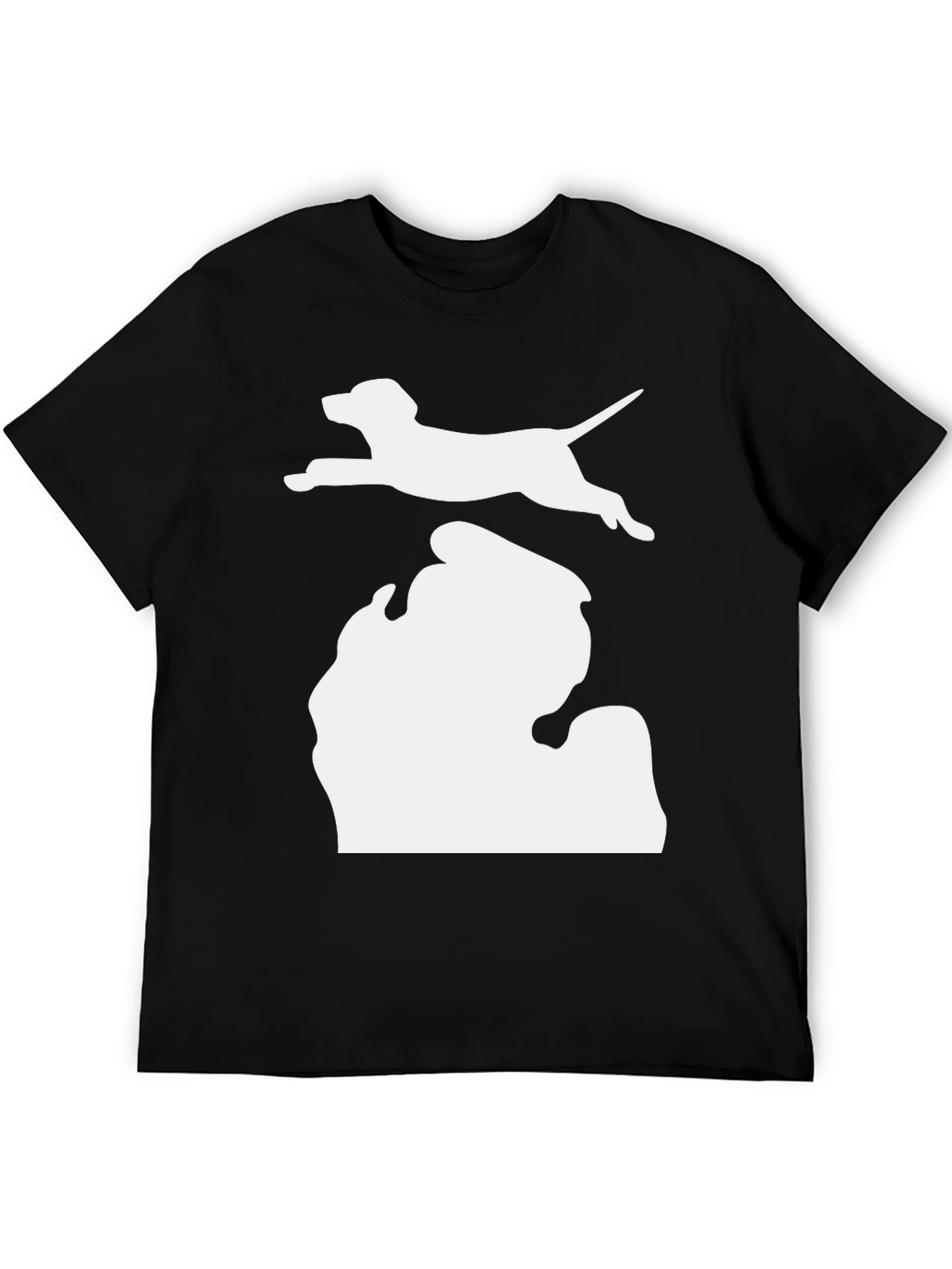 Black Michigan Dog Silhouette Tee - Black view 5