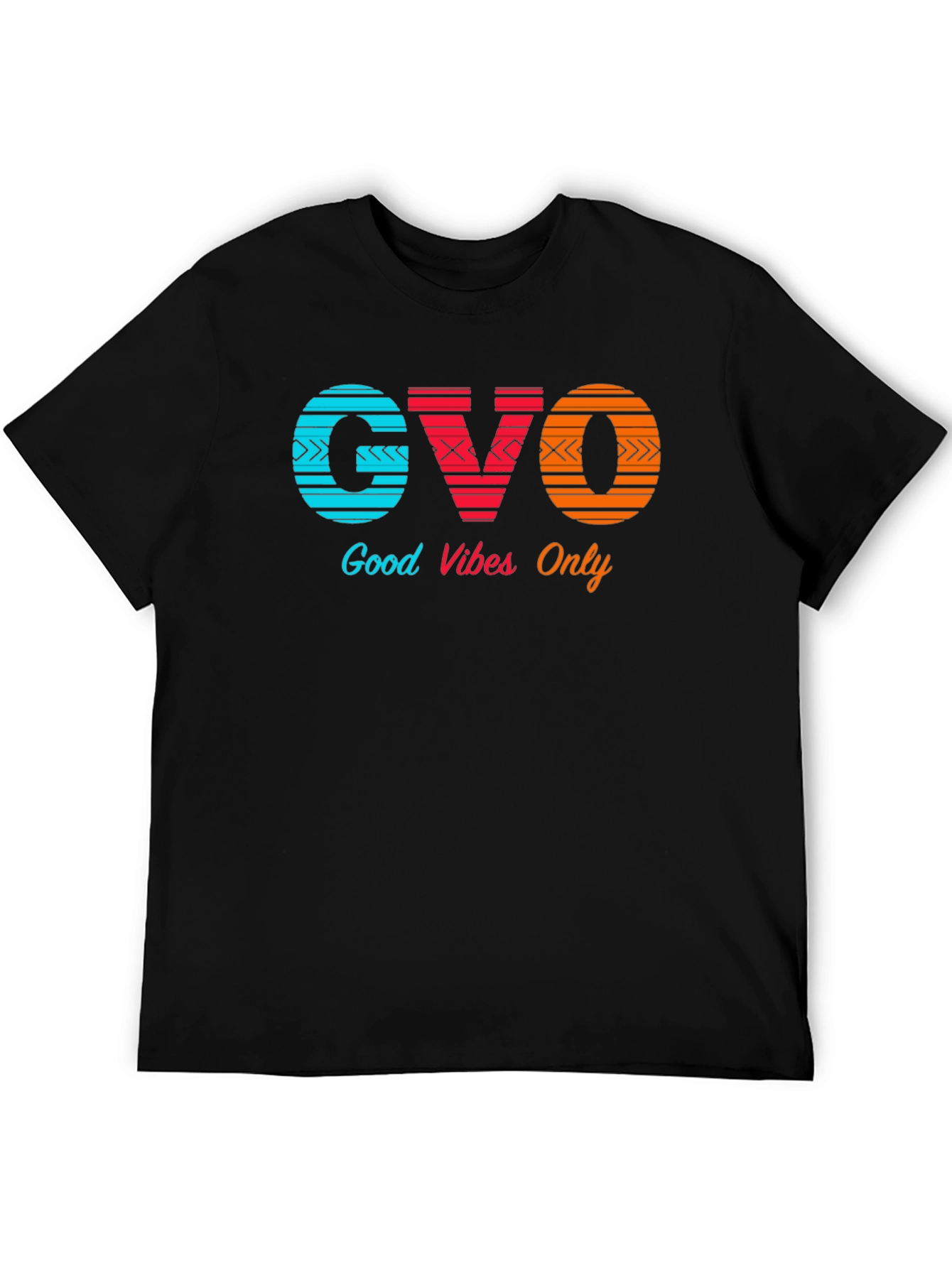 Black Good Vibes Only Graphic Tee - Trendy Design view 5