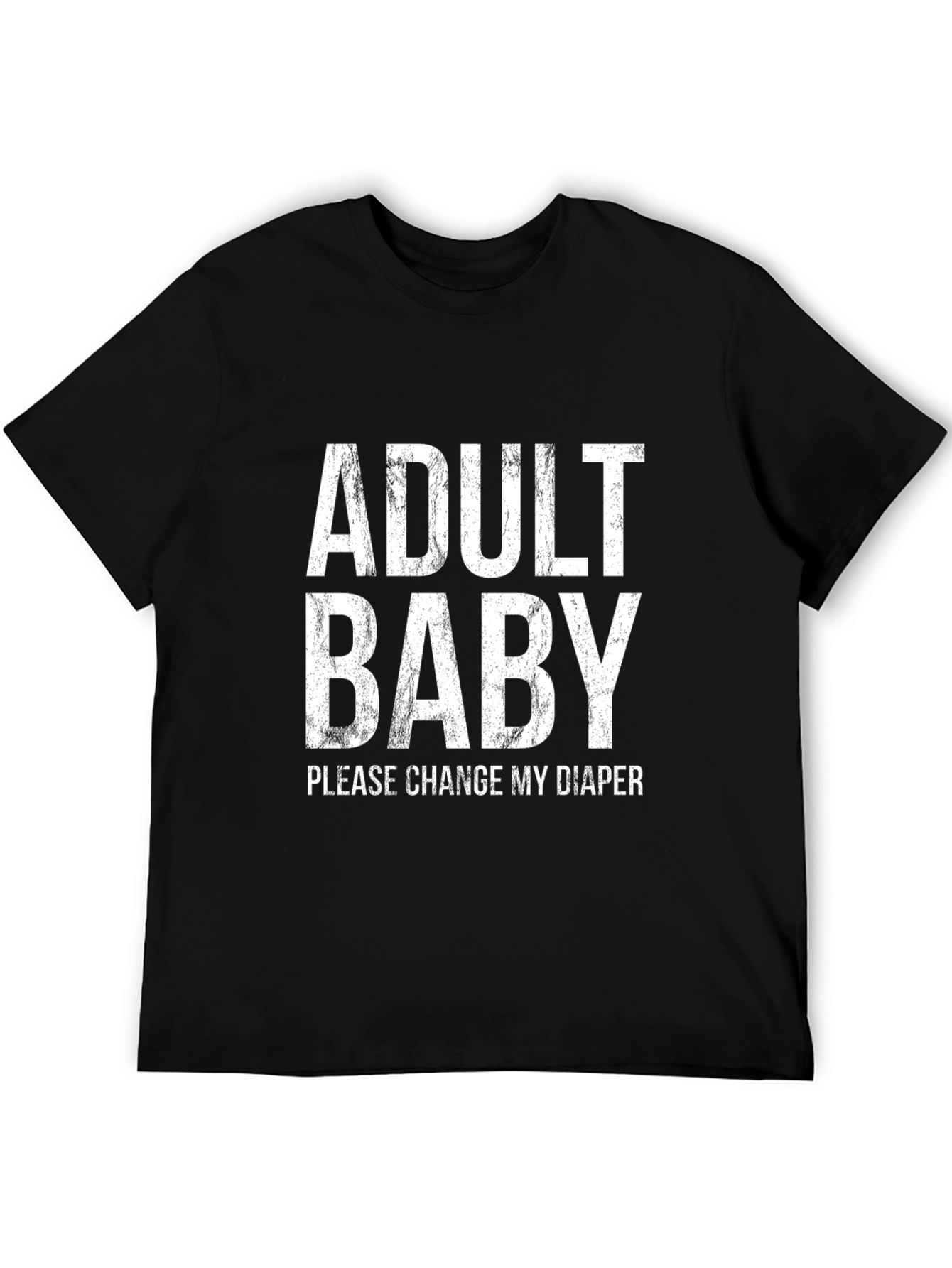 Black Adult Baby T-Shirt - Funny Novelty Tee view 5