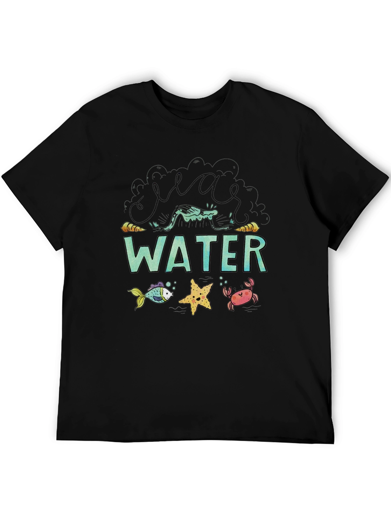 Stay Wild, Stay Water Black T-Shirt - 5