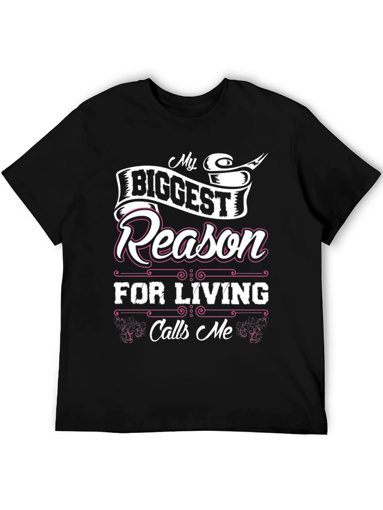 Black My Biggest Reason For Living T-Shirt view 5