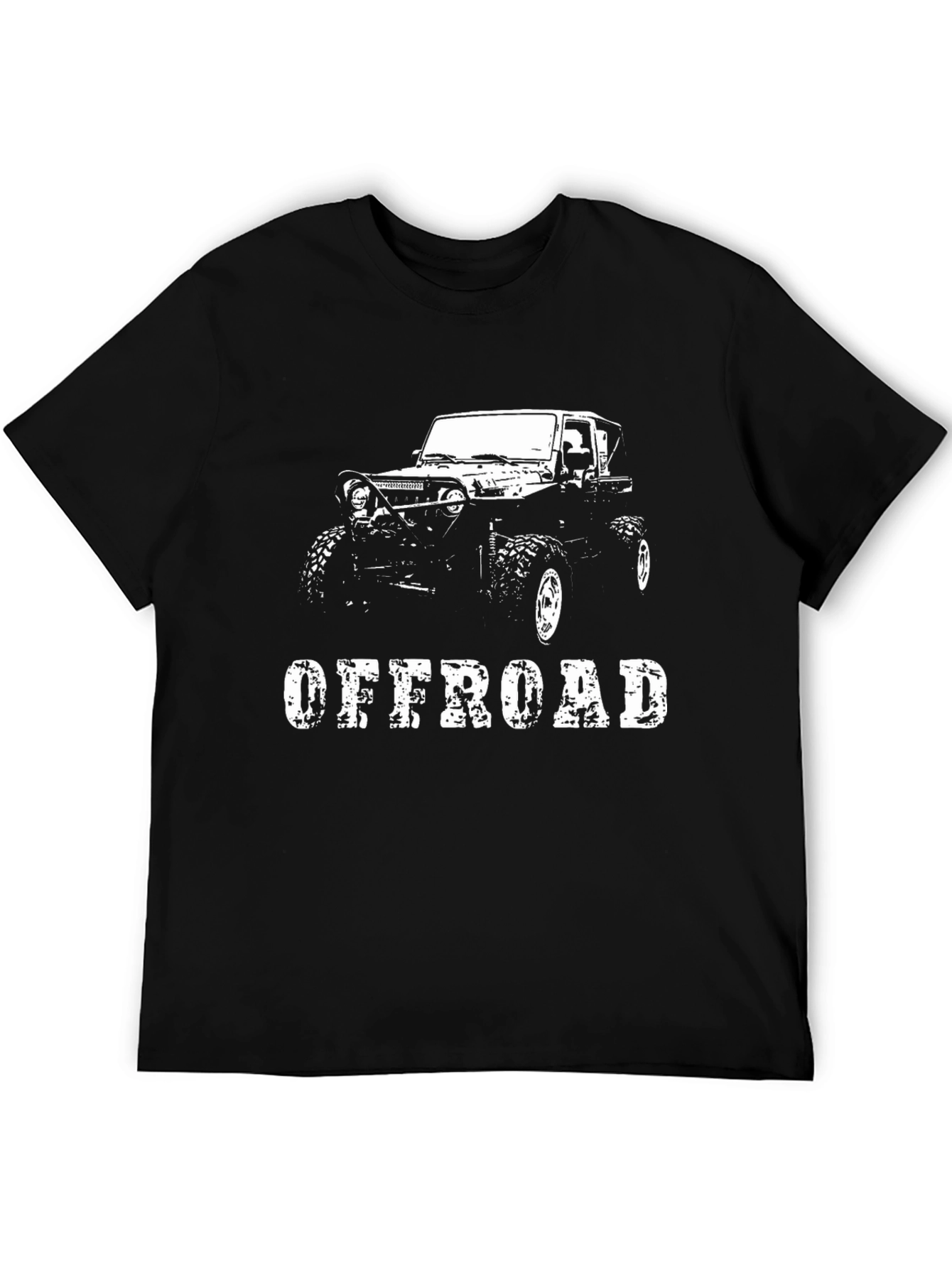 Black Offroad Jeep Graphic T-Shirt view 5