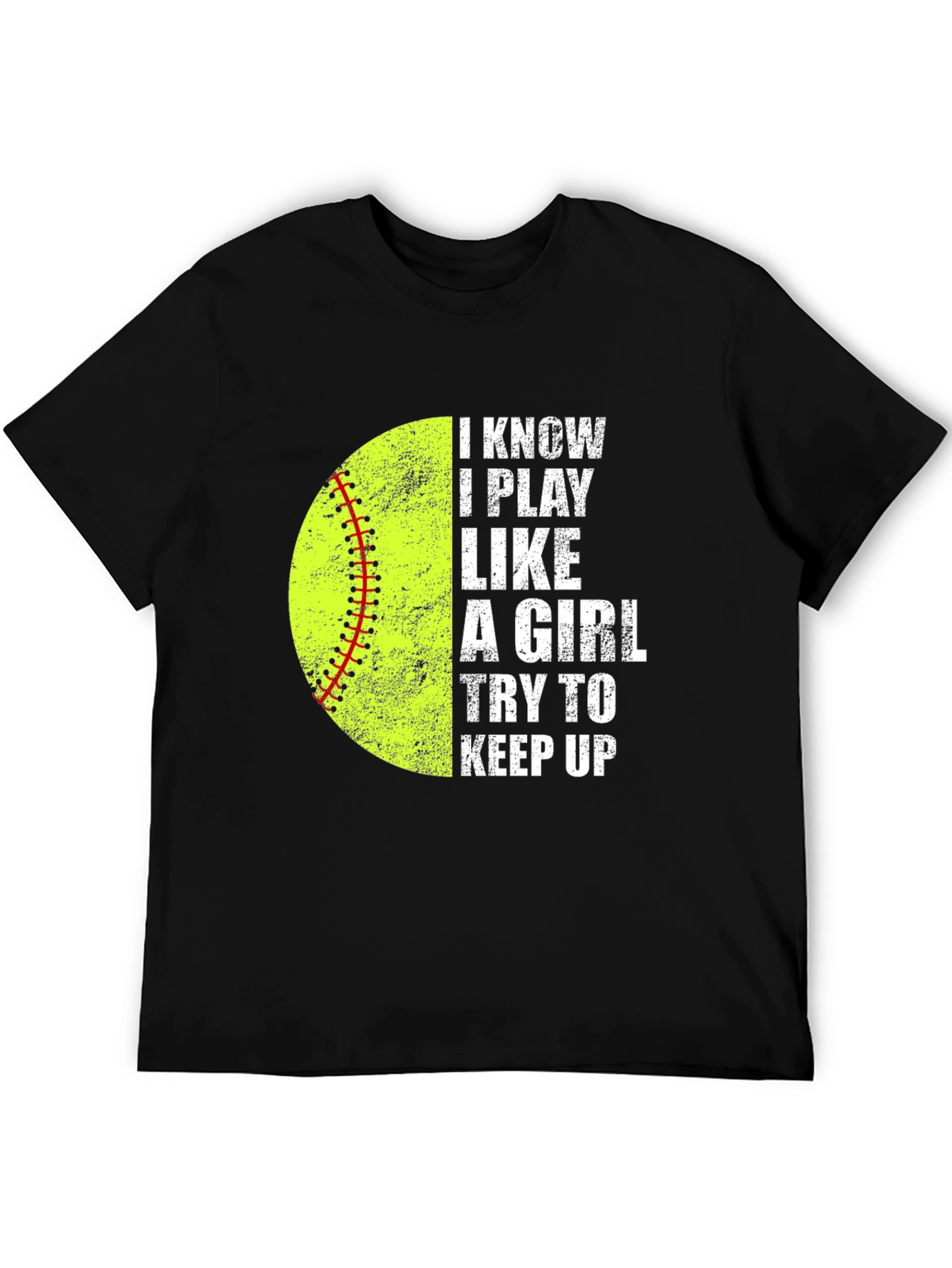 Black I Know I Play Like a Girl T-Shirt view 5